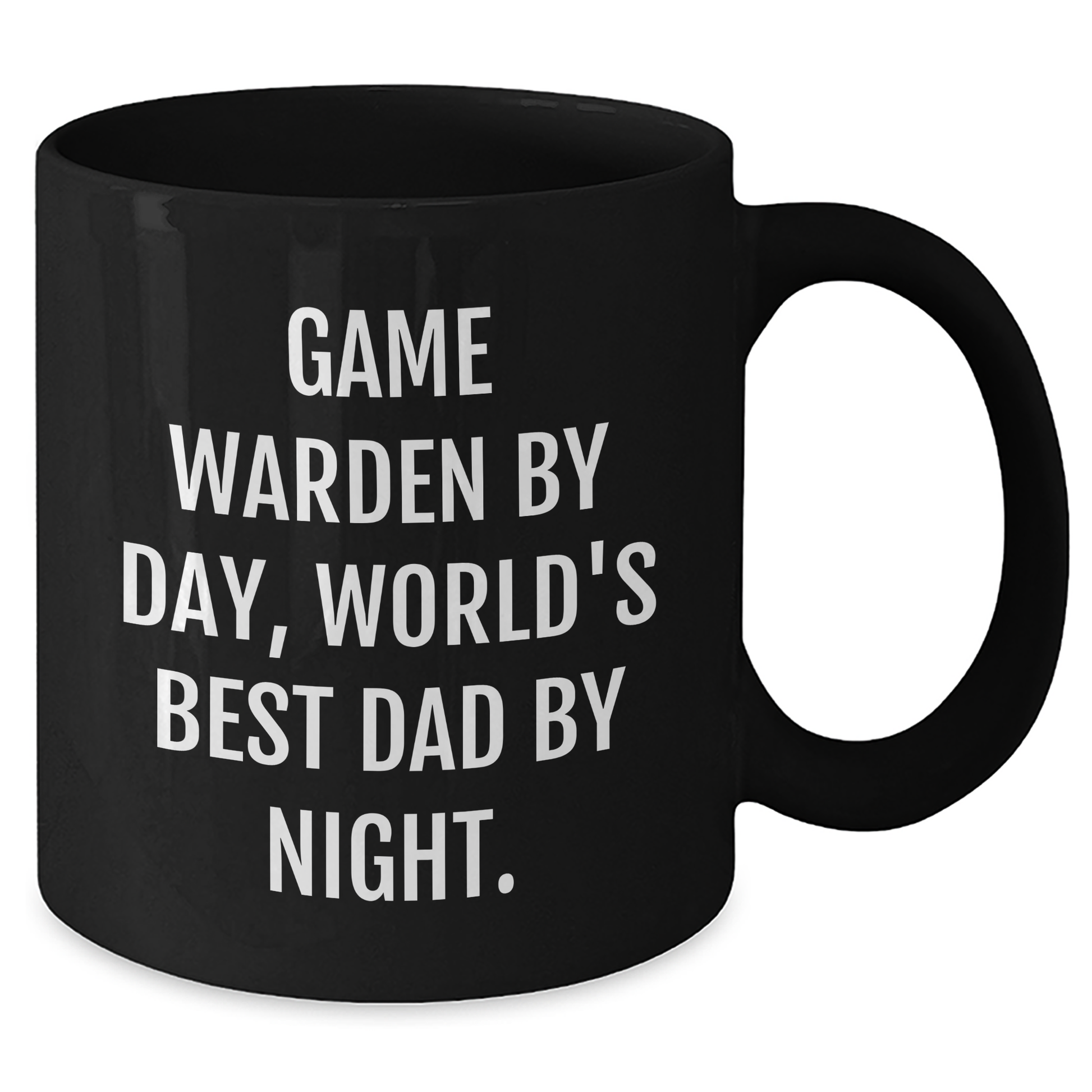Game Warden Quotes Funny Gifts from Dad to Game Warden Black Coffee Mug, Unique Graduation, Gift for Game Warden, Men, and Friends - Additional
