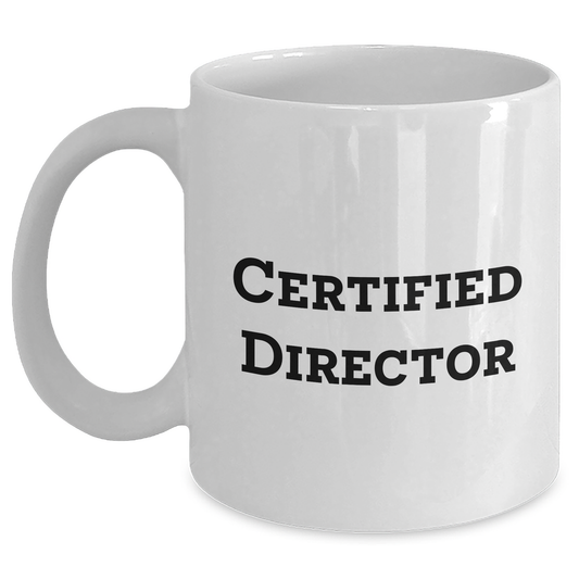 Funny Director Gifts from Friends, White Coffee Mug for Certified Director Graduation Unique Gifts, 'You're a-maze-ing' Quote - Main