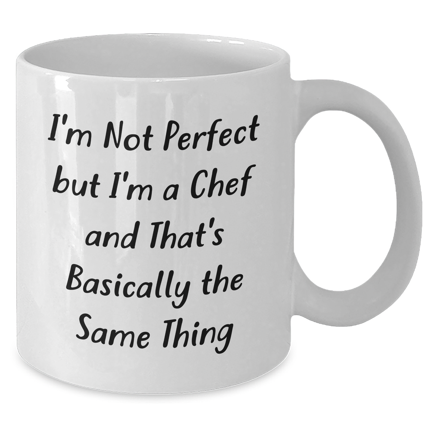 Funny Chef Gifts for Graduation - White Coffee Mug 'I'm Not Perfect But I'm A Chef' - Gifts from Friends for Chef - Additional