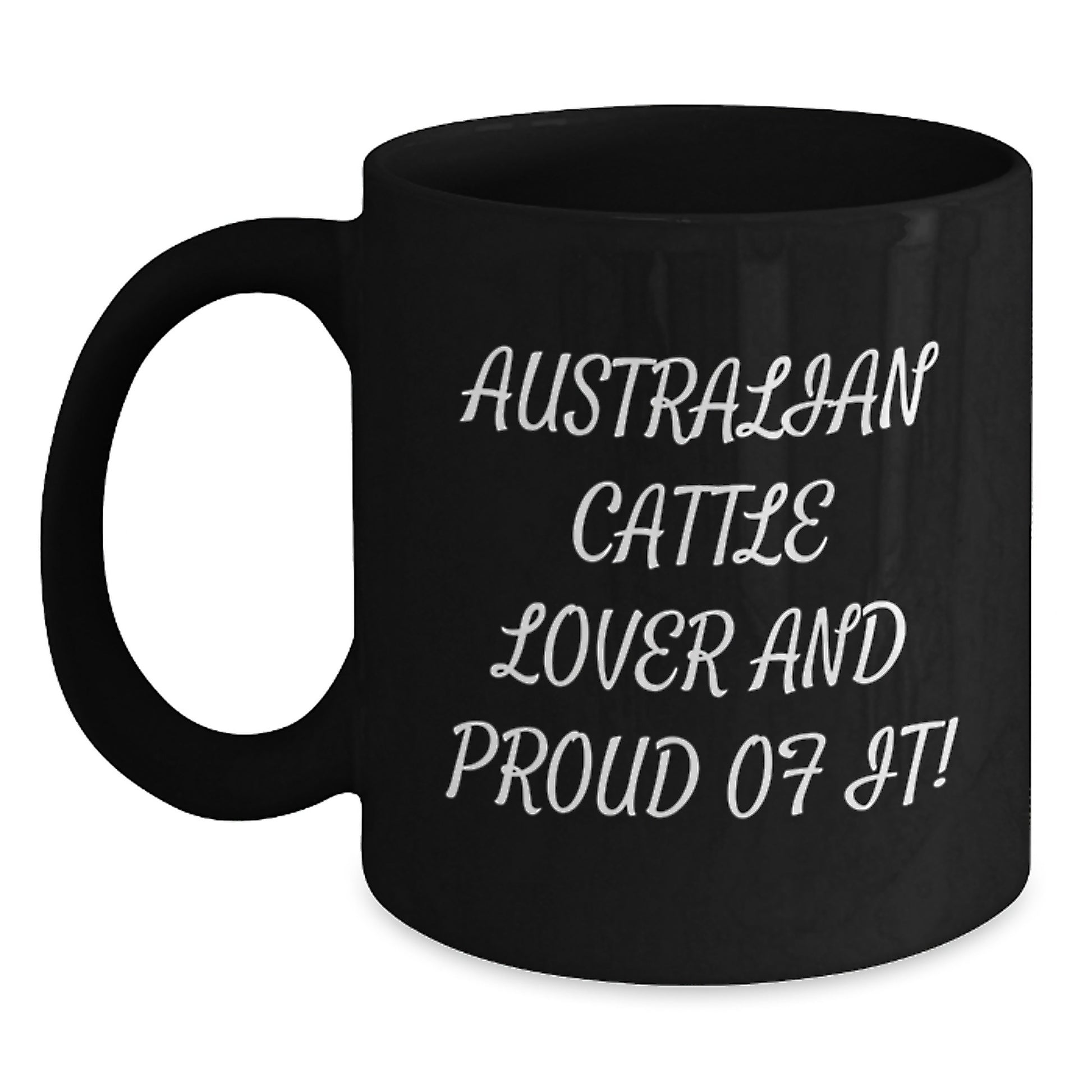 Funny Australian Cattle Dog Lover Gifts from Friends - Black Coffee Mug for Australian Cattle Dog Enthusiasts on Birthday - Main