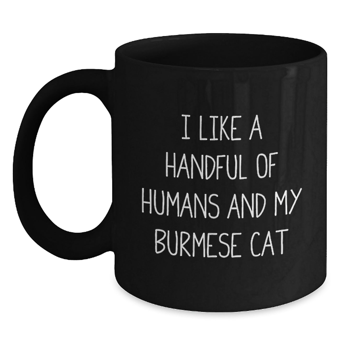Funny Burmese Cat Love Gifts for Cat Lovers - Black Coffee Mug for Men Women Friends Coworkers Family - Main