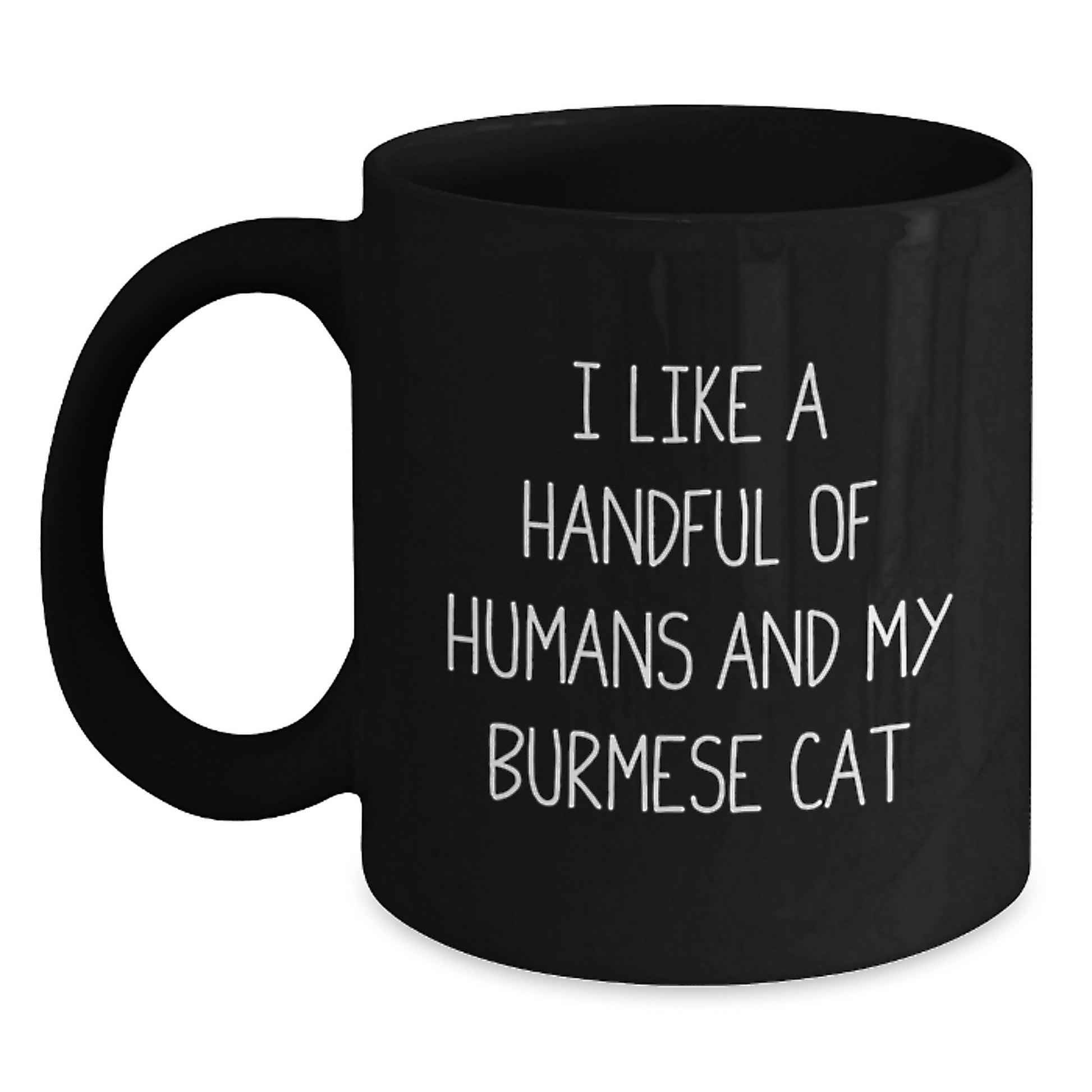 Funny Burmese Cat Love Gifts for Cat Lovers - Black Coffee Mug for Men Women Friends Coworkers Family - Main