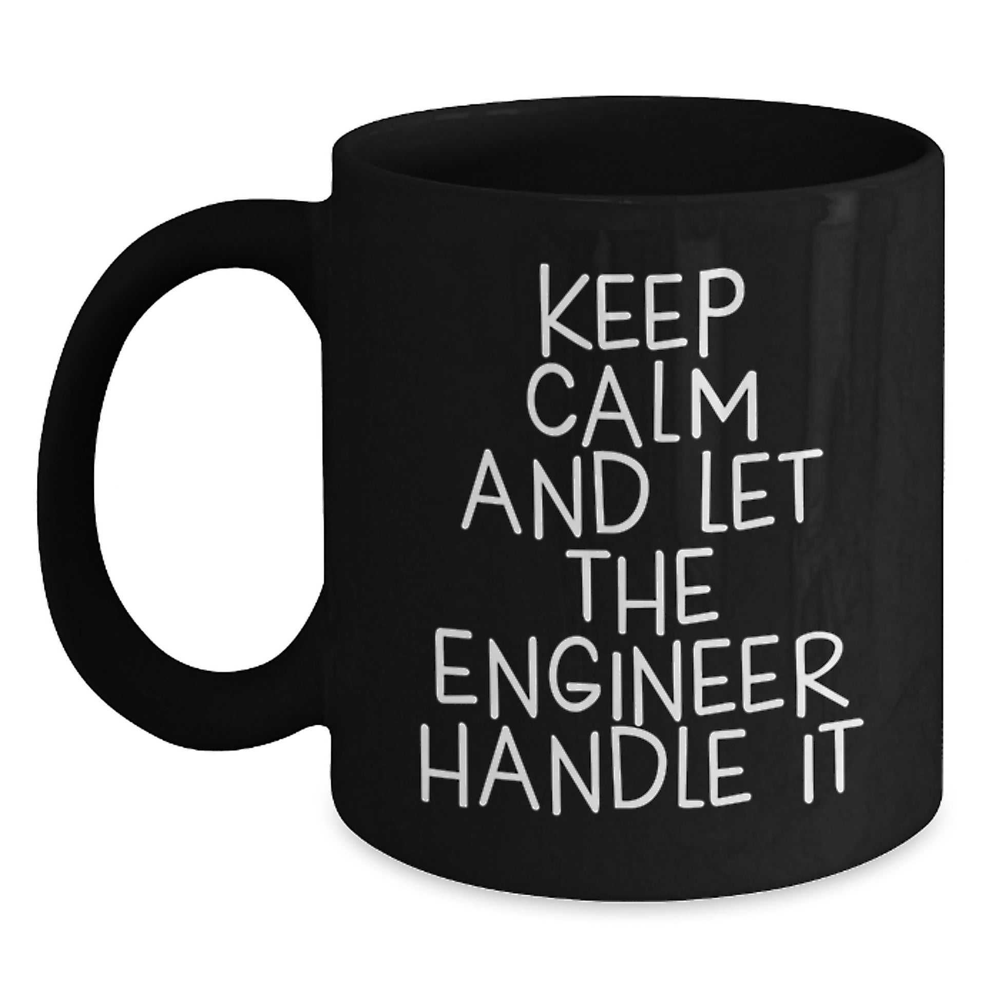 Funny Engineer Gifts from Men to Coworkers, Christmas Unique Gifts for Engineer Friends, Black Coffee Mug - Main