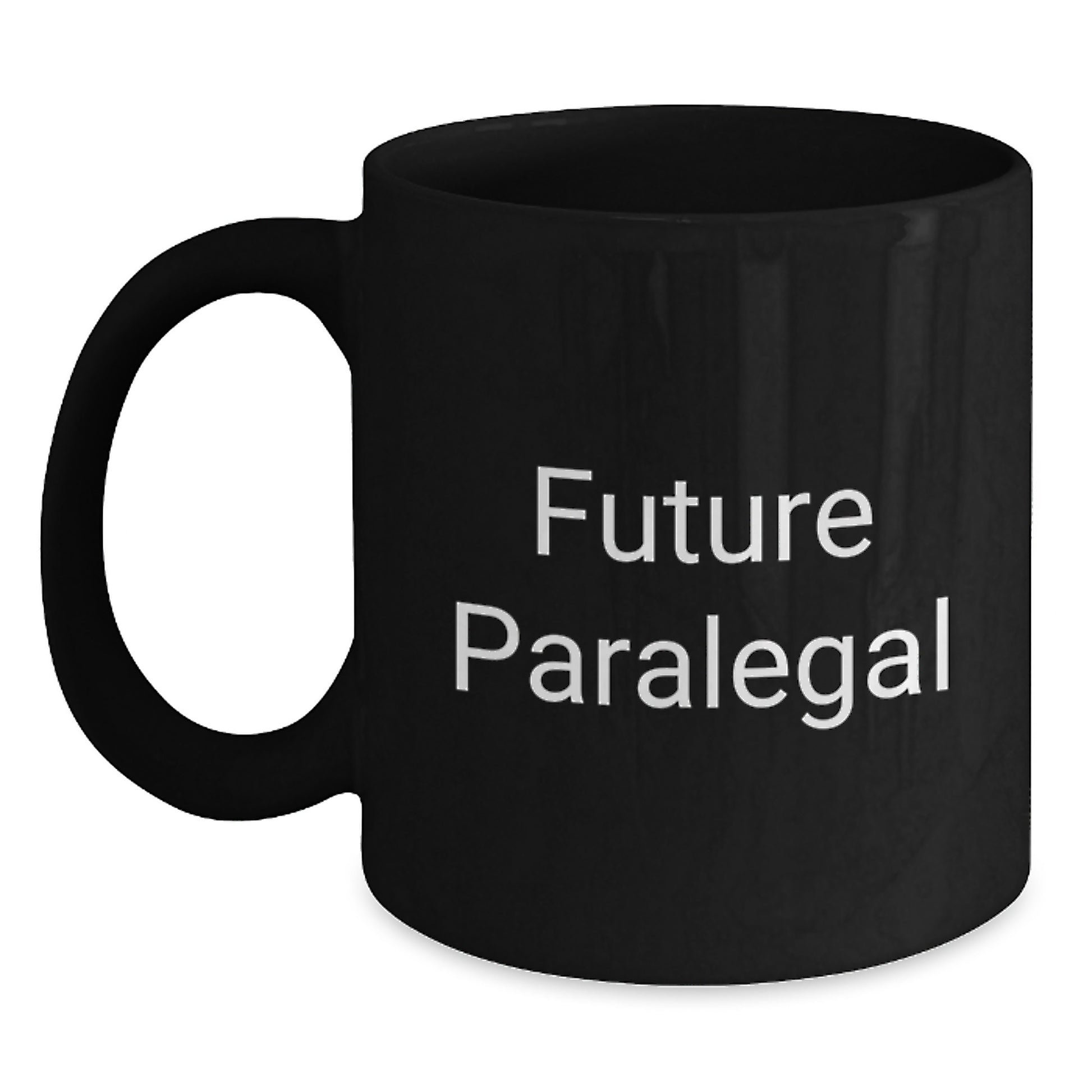 Funny Future Paralegal Gifts from Men to Women Paralegal Black Coffee Mugs Christmas Unique Presents - Main