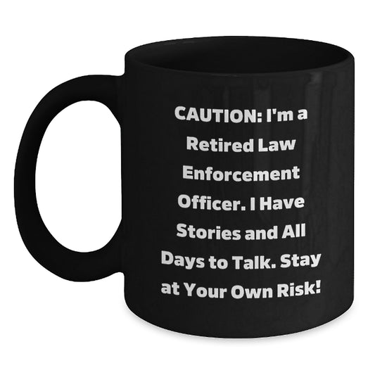 Funny Law Enforcement Officer Gifts, Black Coffee Mugs for Men, Unique Christmas Unique Gifts from Friends to Law Enforcement Officer - Main