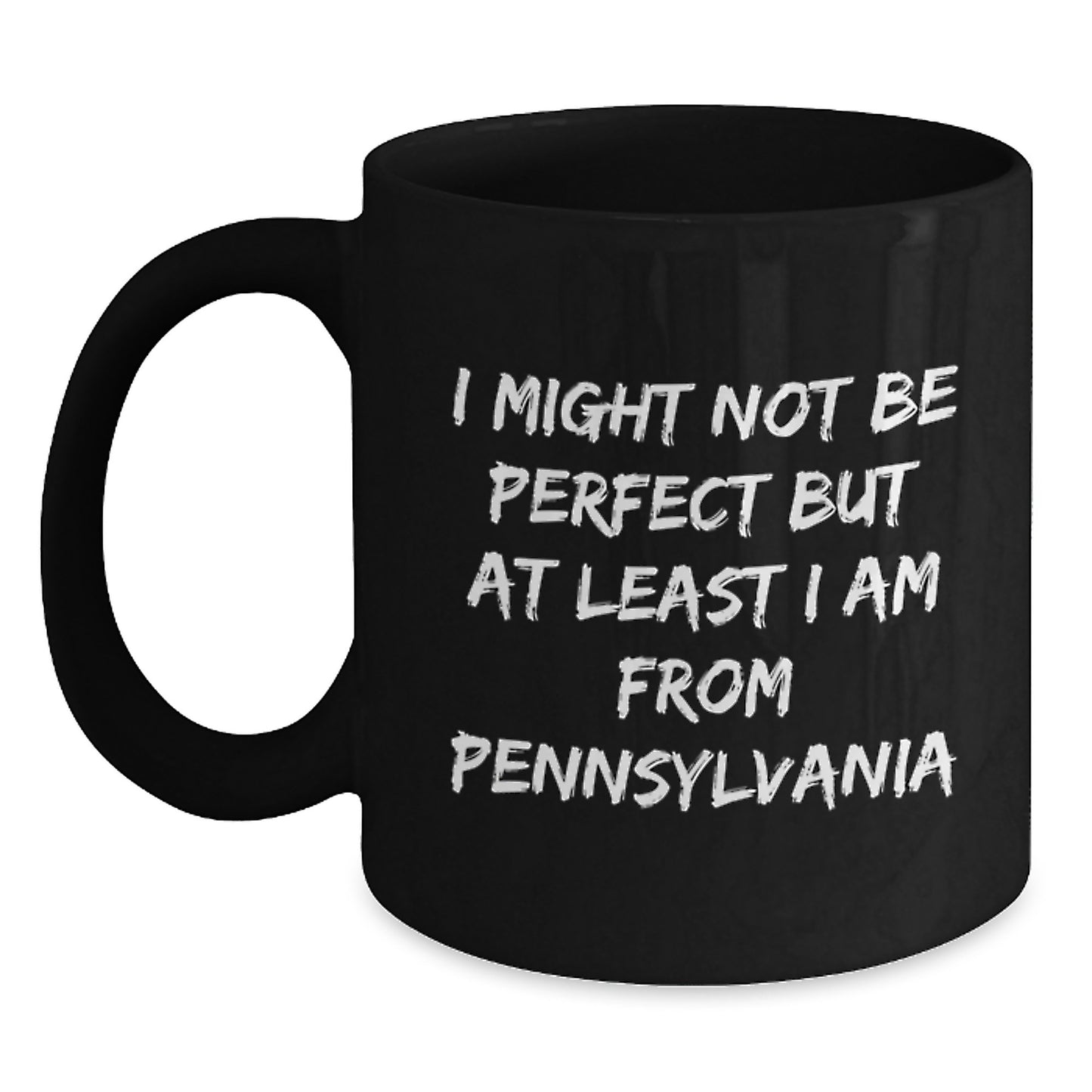 Funny Pennsylvania Quotes Black Coffee Mugs, Gifts from Friends to Pennsylvania Men, Unique Graduation Unique Gifts for Him - Main