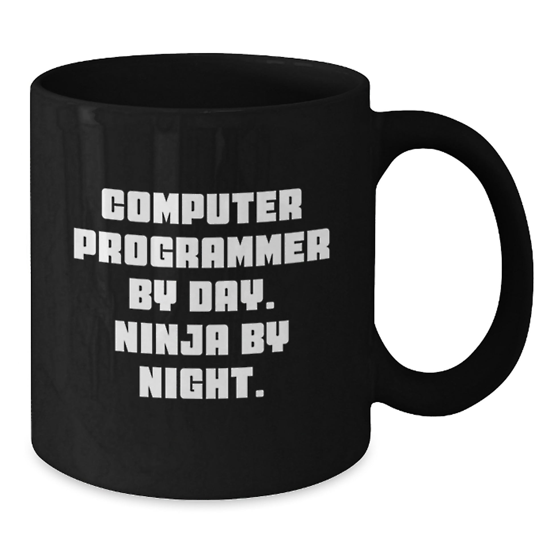 Funny Computer Programmer Gifts, Computer Programmer By Day. Ninja By Night., Black Coffee Mug, Birthday Unique Gifts from Friends, Gifts for Computer Programmer - Additional