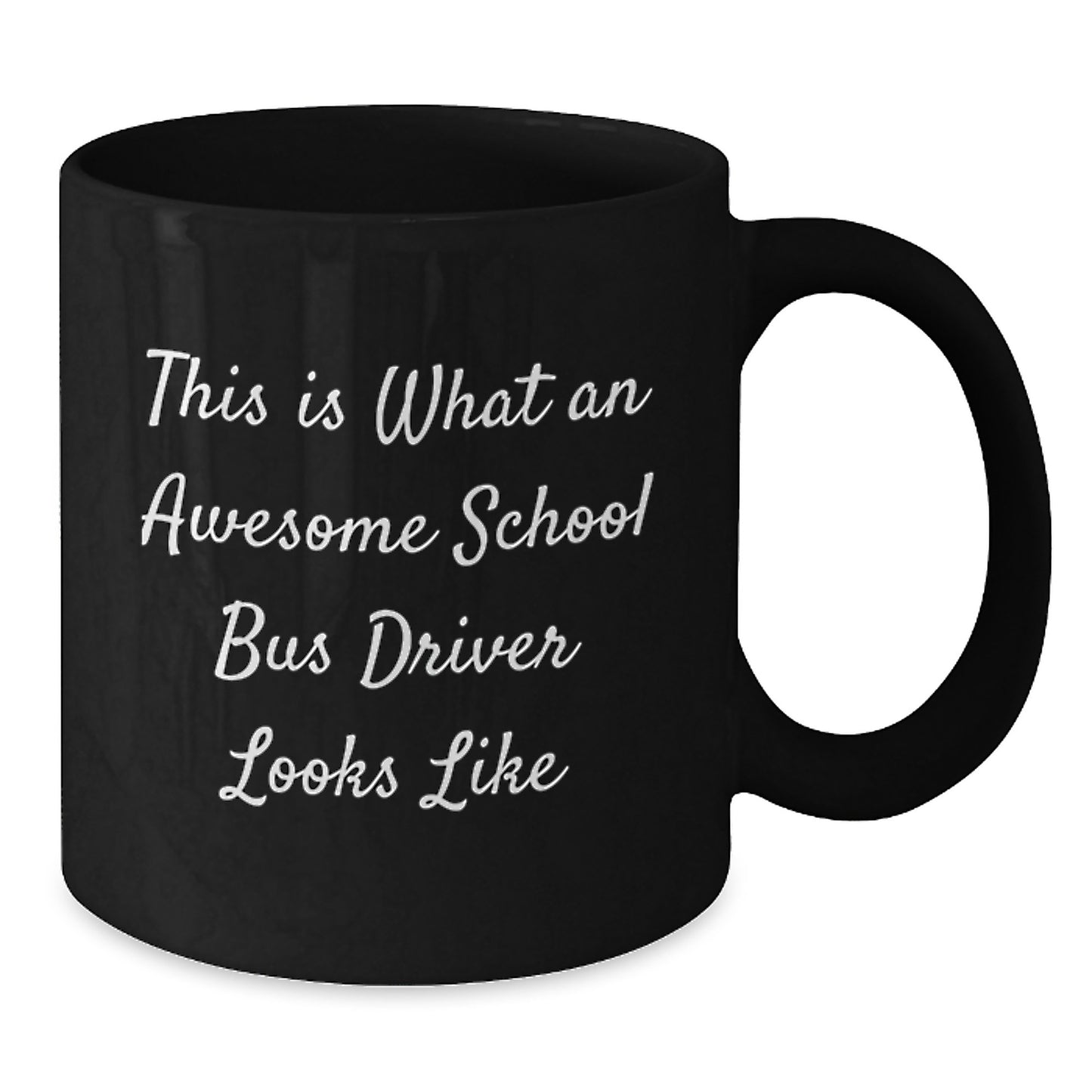 Funny School Bus Driver Gifts, Inspirational Black Coffee Mug, Gifts from Friends to School Bus Driver, Perfect Birthday Unique Gifts - Additional