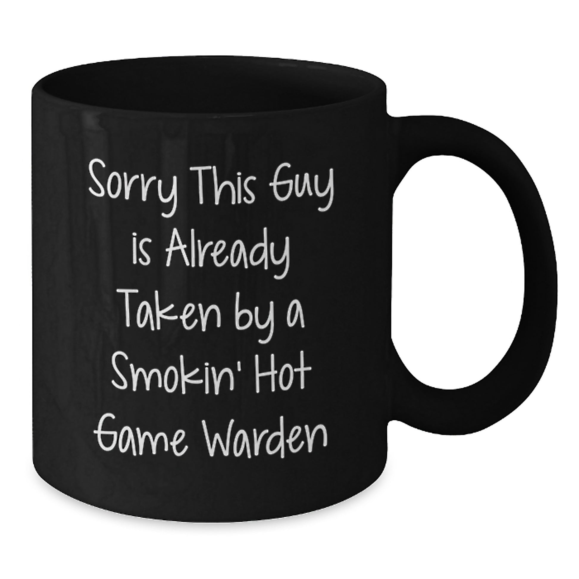 Funny Game Warden Gifts from Friends, Black Coffee Mug for Smokin' Hot Game Wardens - Christmas Unique Gifts for Men - Additional
