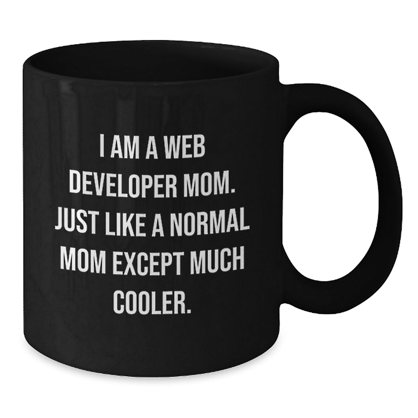 Funny Web Developer Gifts for Men - I Am A Web Developer Mom Mug, Black Coffee Mug, Unique Christmas Unique Gifts from Family to Friends, Web Developer Mom Gifts - Additional