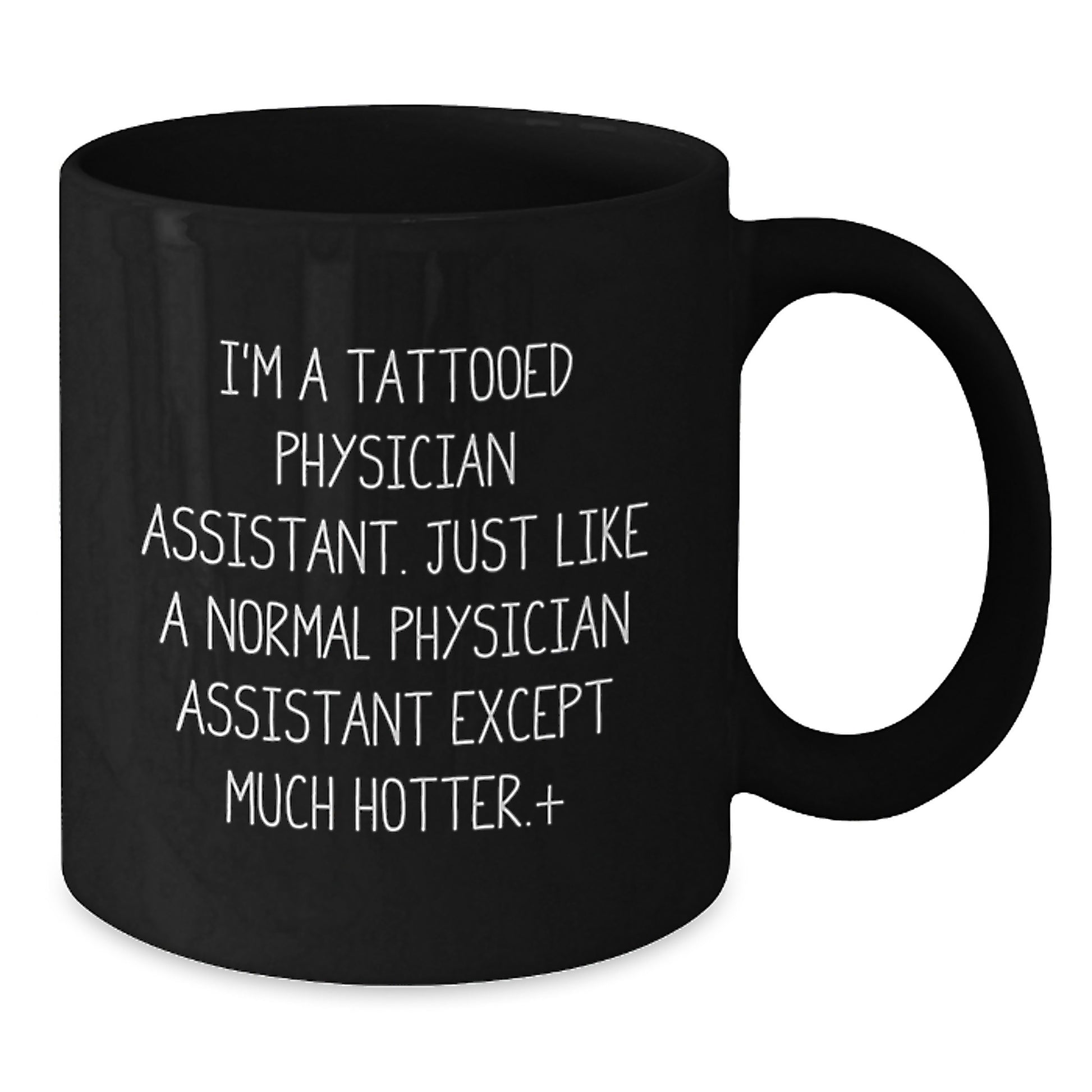 Funny Physician Assistant Gifts for Men, Black Coffee Mug Gifts from Friends to Family - 'I'm a Tattooed PA' Christmas Unique Gifts - Additional