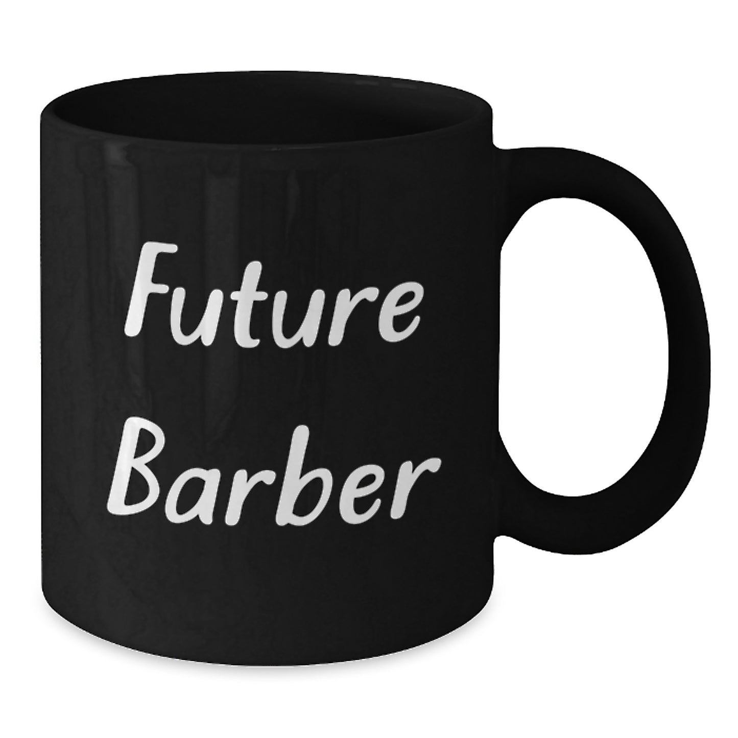 Funny Future Barber Graduation Gifts from Friends for Him Black Coffee Mug, 'To Future Barber, a Cut Above the Rest' - Additional