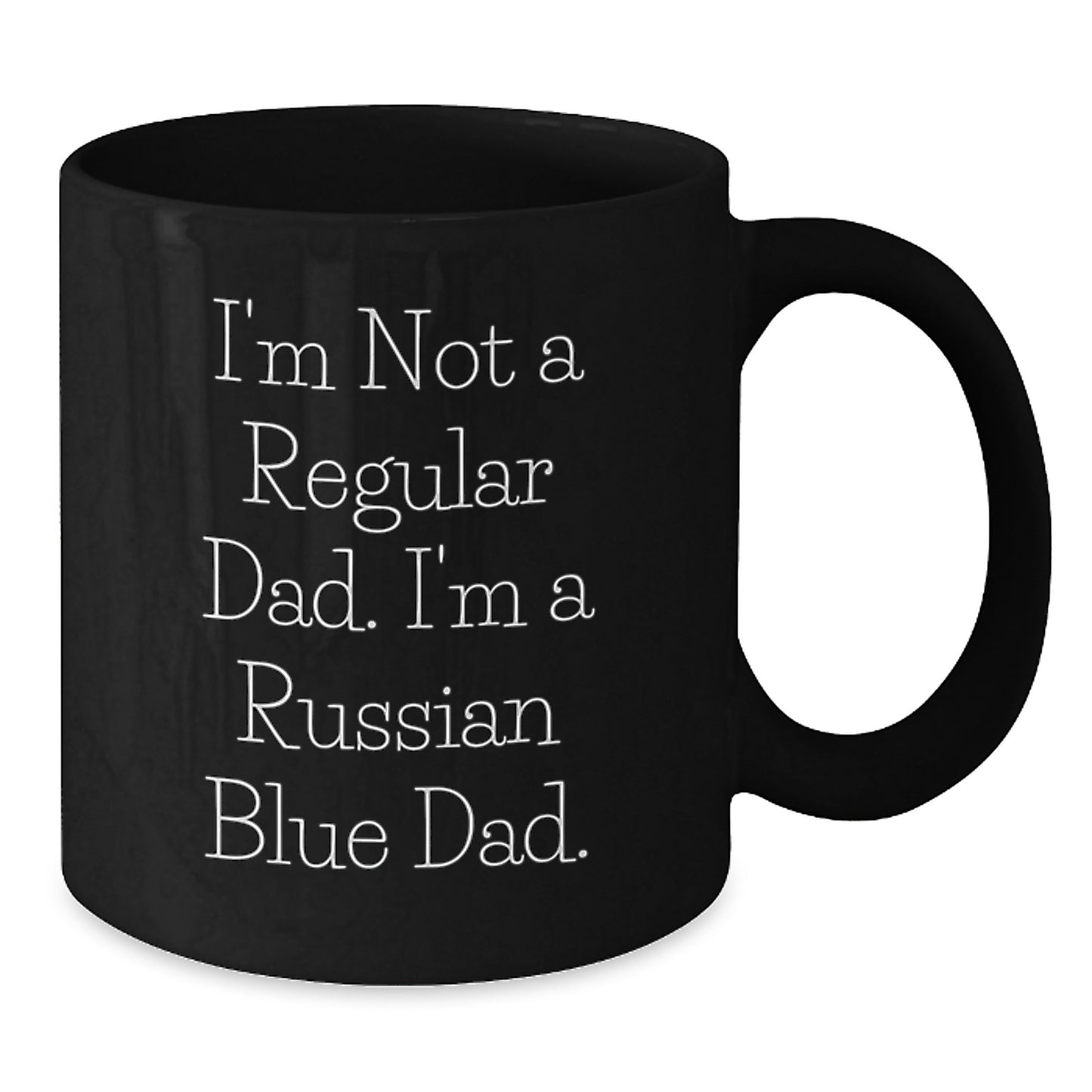 Russian Blue Cat Dad Funny Gifts for Men from Family, Unique Graduation Mugs for Cat Lovers, Black Coffee Mug 11oz or 15oz - Additional