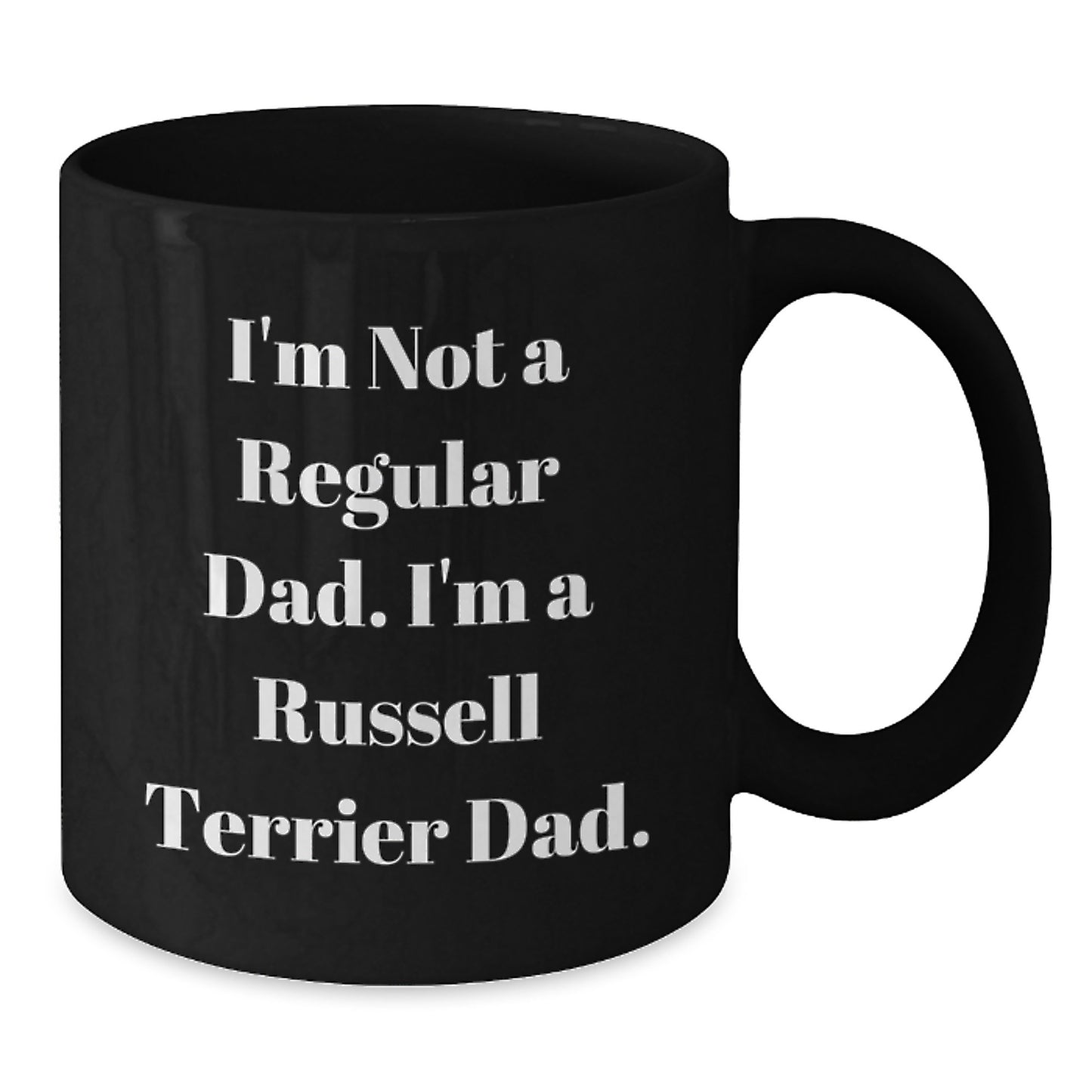 Russell Terrier Dad Funny Gifts from Men to Russell Terrier Dog, Black Coffee Mug for Graduation Unique Gifts - Additional