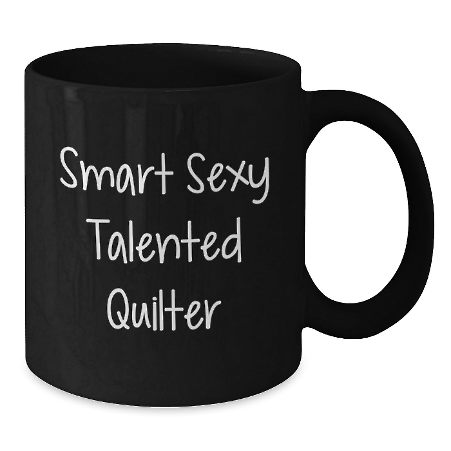 Quilter's Delight, Funny Birthday Unique Gift from Friends for Talented Quilter, 11oz or 15oz Black Coffee Mug - Additional