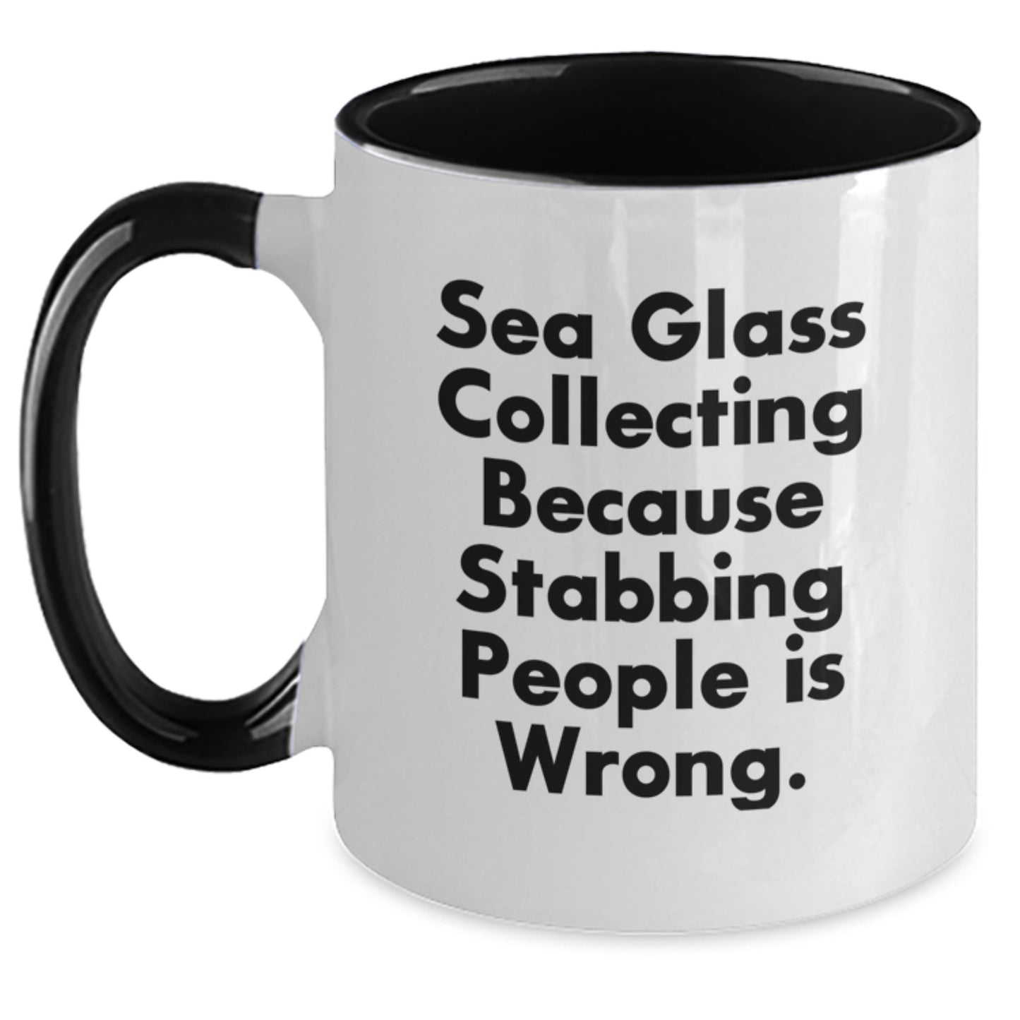 Funny Sea Glass Collecting Gifts for Friends and Family - Two Tone Coffee Mugs with Quirky Quote - Christmas Unique Presents from Buds - Main