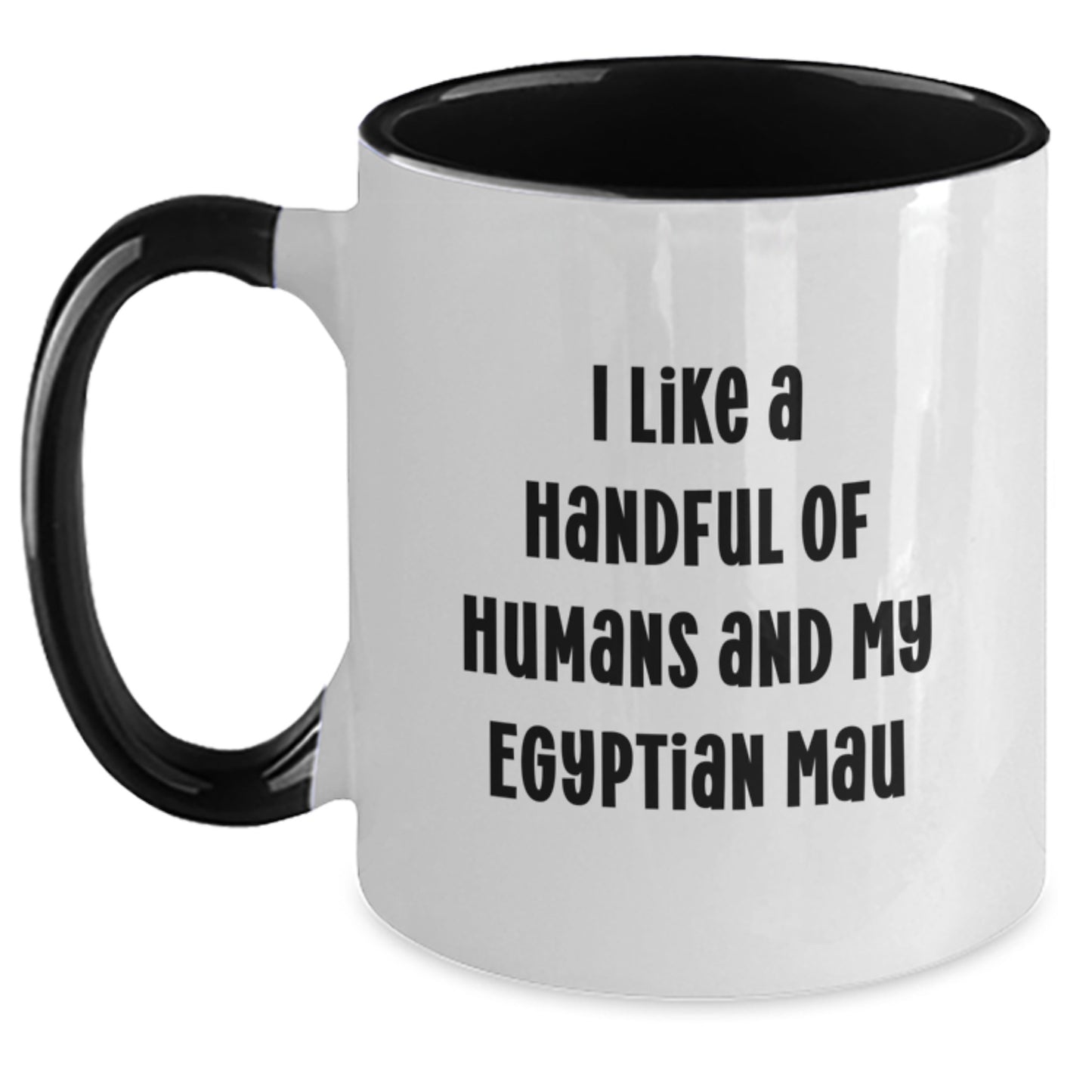 Funny Egyptian Mau Cat Gifts for Men, Women, Friends, and Family - Egyptian Mau Cat Lover Two Tone Coffee Mug, Christmas Unique Gifts from Men, Women, Friends, and Family - Main