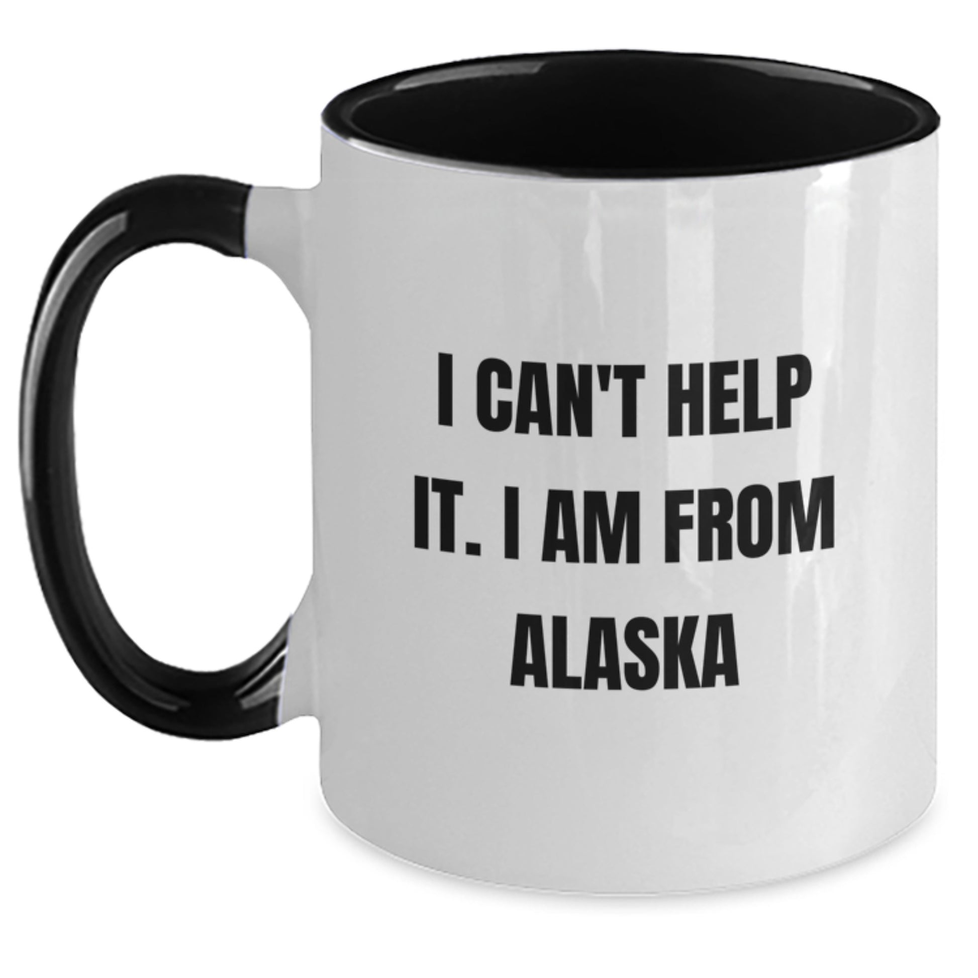 Funny Alaska Quote Two Tone Coffee Mug, Gifts from Friends for Alaska Men, Unique Graduation Gifts for Him - Main
