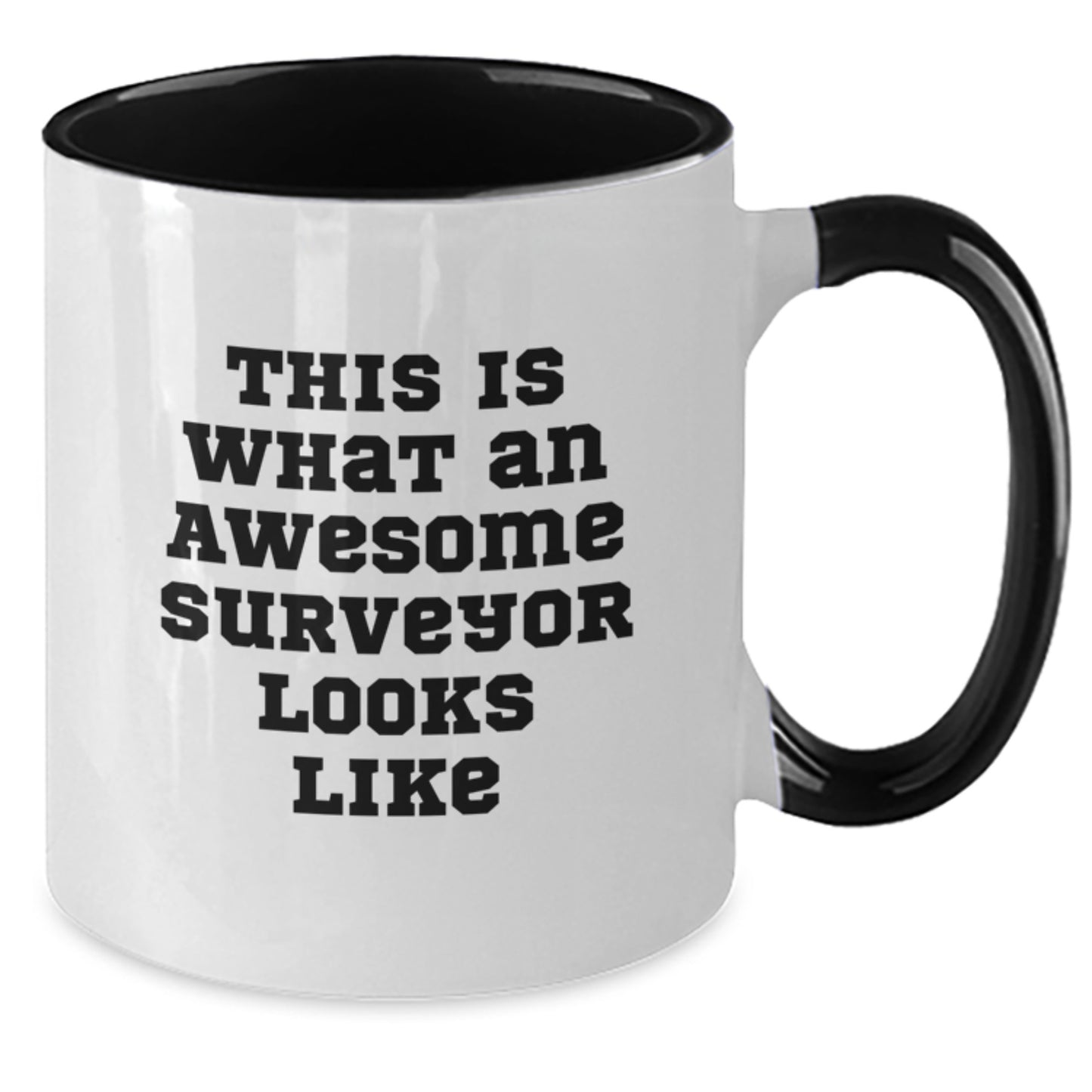 Funny Surveyor Gifts - This Is What An Awesome Surveyor Looks Like, Two Tone Coffee Mug for Surveyor Lovers, Graduation Unique Gifts from Friends, Coworkers, Family - Additional
