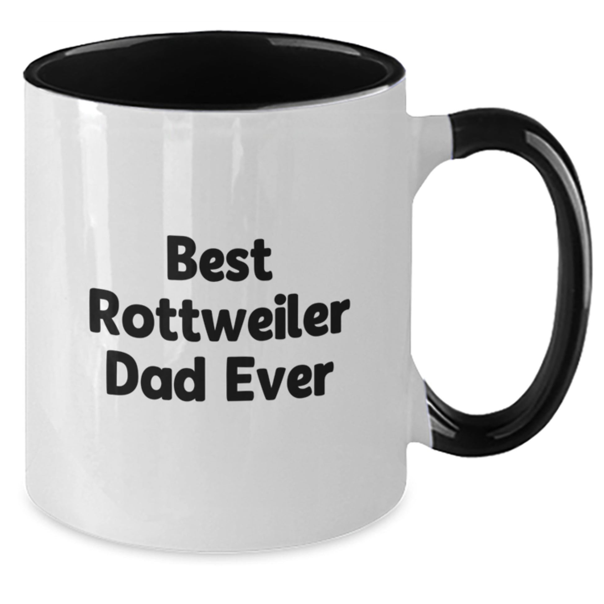 Rottweiler Dog Lovers Funny Best Dad Gifts from Friends and Family for Birthday Unique Two Tone Coffee Mugs - Additional
