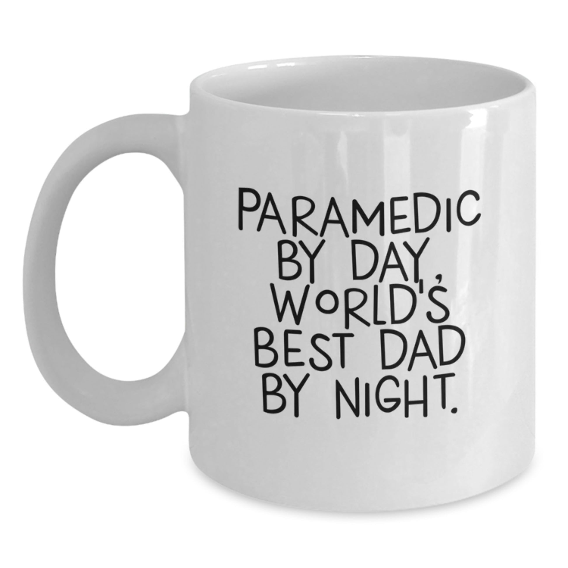 Rescue Worker Humor Gifts from Men to World's Best Dad, Funny White Coffee Mug for Graduation - Main