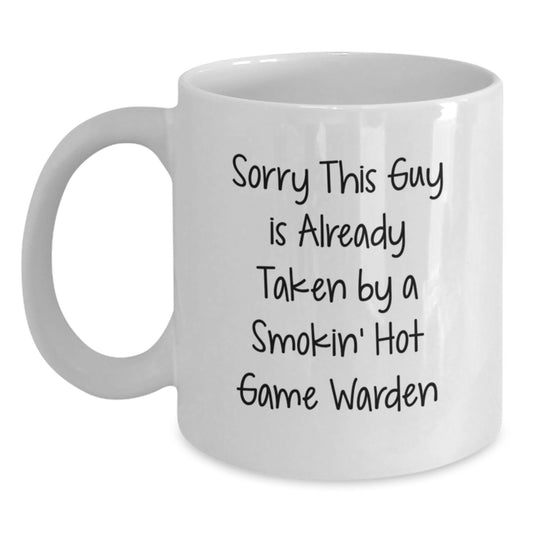 Funny Gift for Game Warden, White Coffee Mug, Gifts from Friends, Christmas Unique Gifts, Game Warden Enthusiast Mug - Main