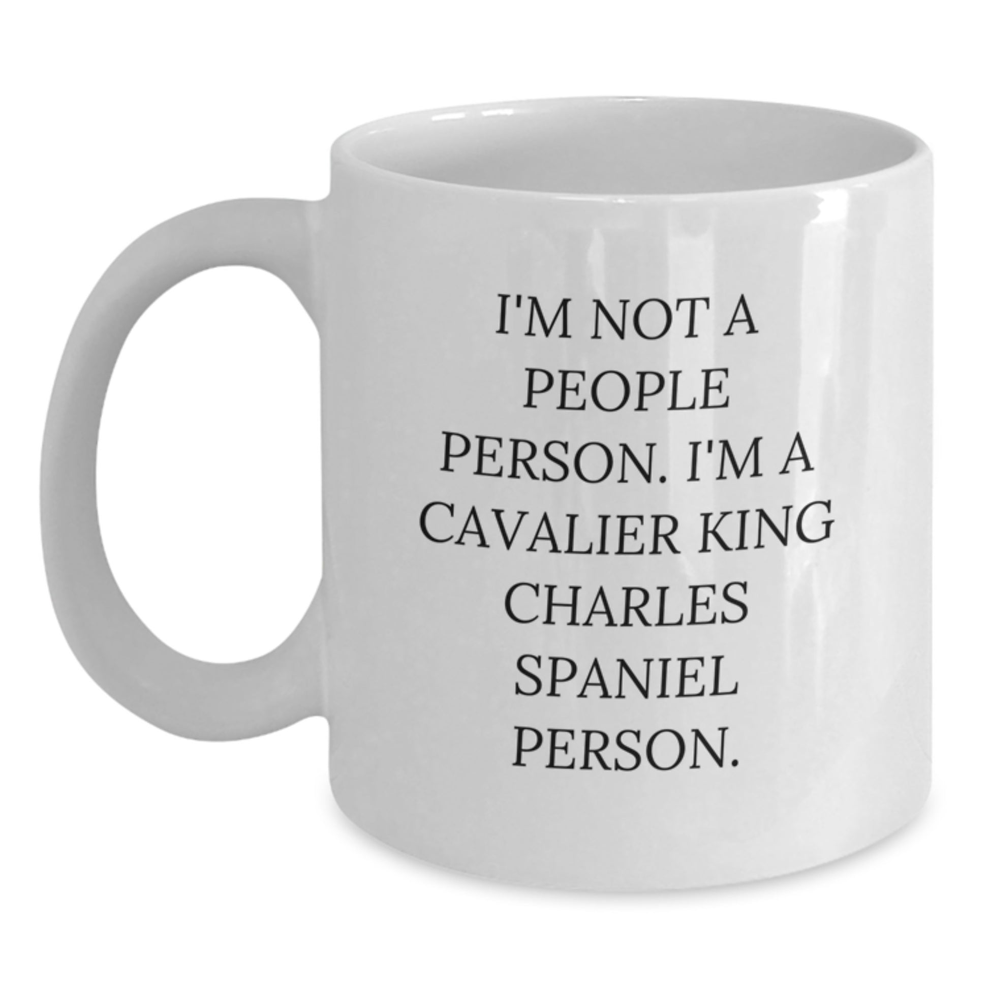 Cavalier King Charles Spaniel Dog Lover's Funny White Coffee Mug, Gifts from Friends, Unique Birthday Unique Gifts for Men, Women, Family - Main