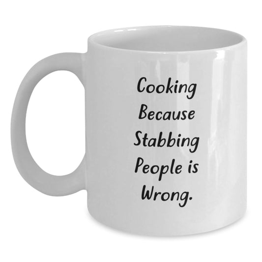 Cooking Gifts for Friends and Family, Funny White Coffee Mug, Unique Christmas Memorable Presents from Lover's Kitchen - Main