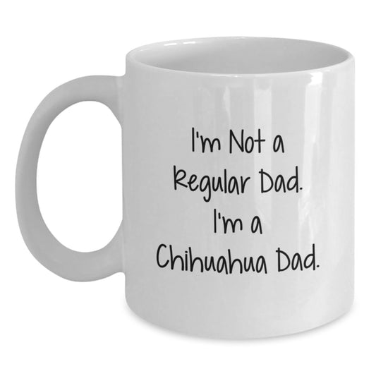 Funny Chihuahua Dad Gifts for Men from Sons with White Coffee Mug, Perfect Graduation Unique Gifts for Him - Main