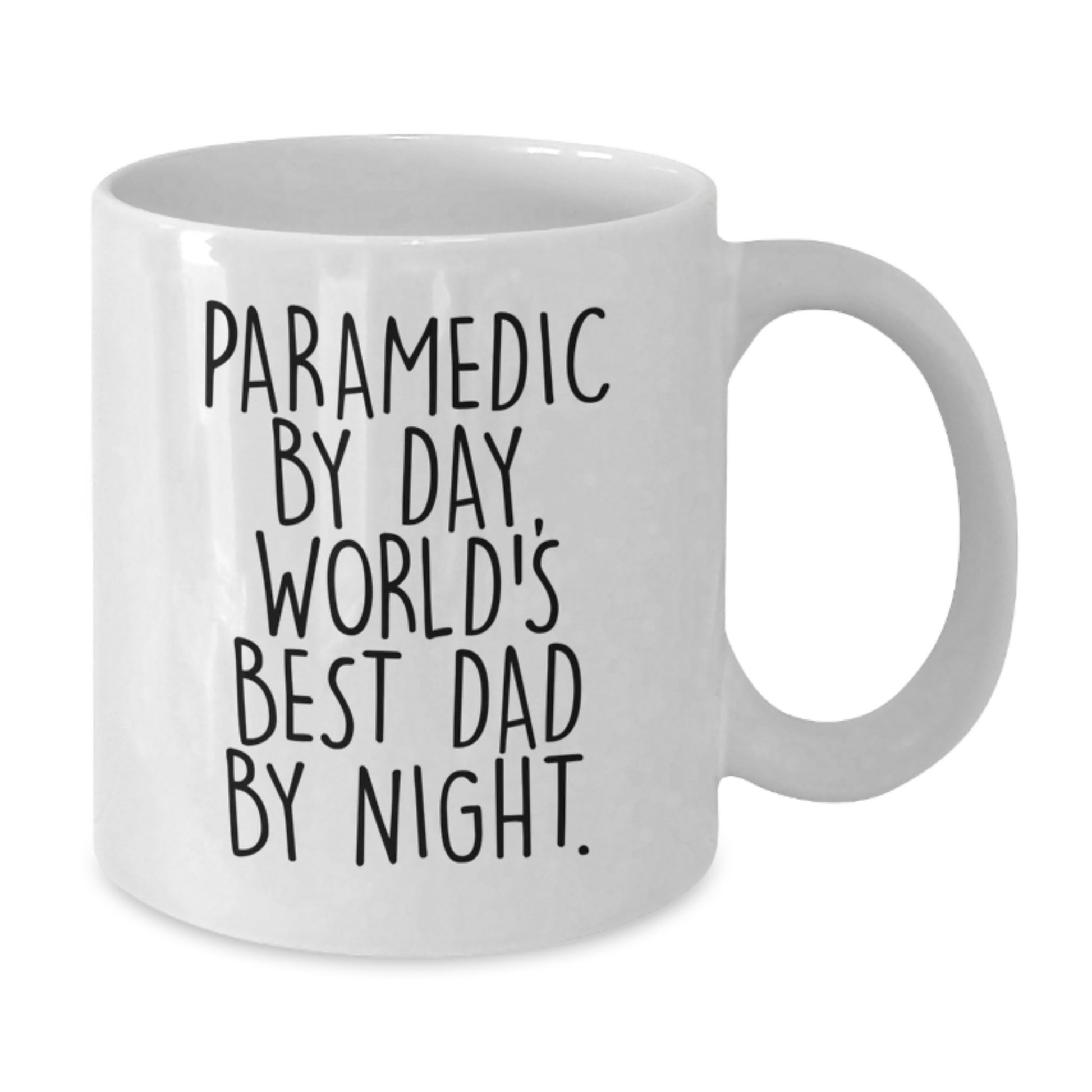 Rescue Worker Gifts for Men, Funny White Coffee Mug for Graduation, 'Rescue Worker By Day, World's Best Dad By Night' - Gifts from Men for Rescue Worker - Additional