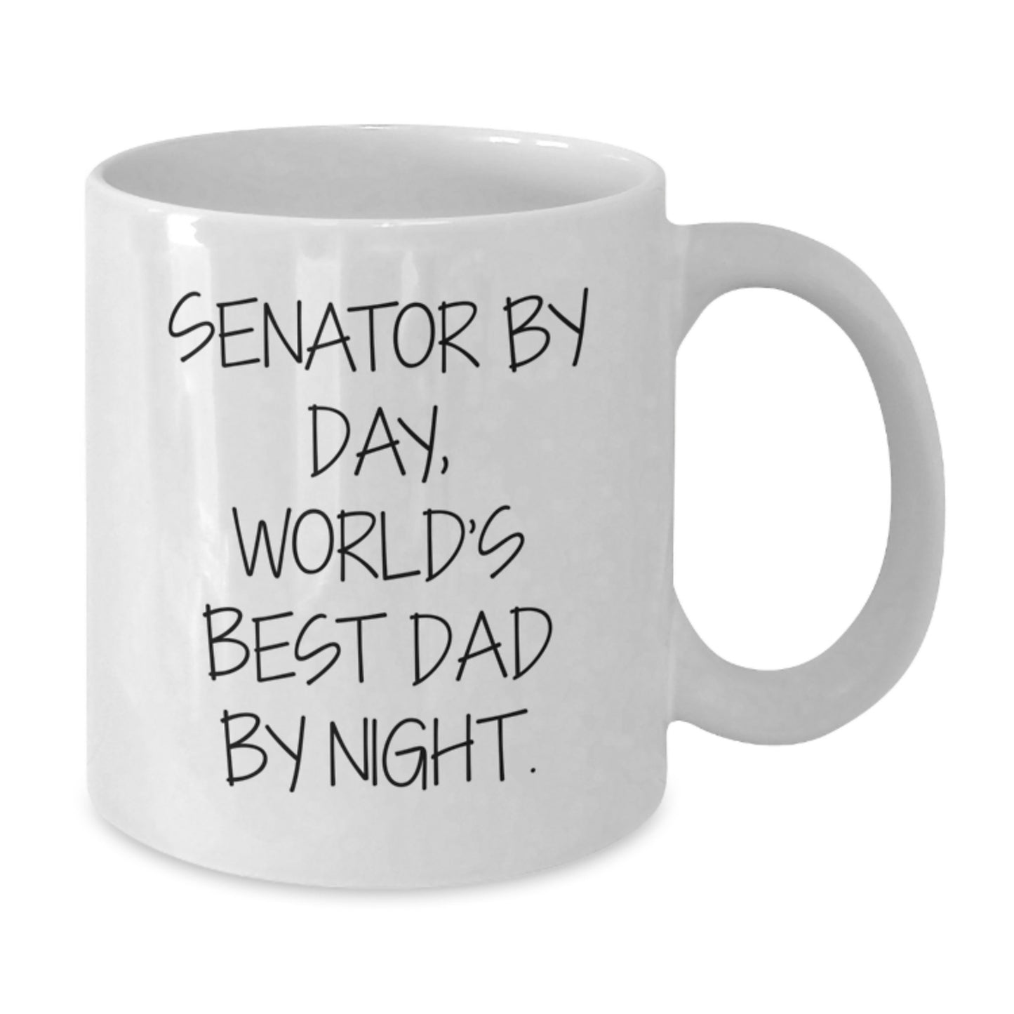 Senator Gifts, Funny World's Best Dad White Coffee Mugs, Birthdays from Men, Women, Friends, Family - Enthusiast's Delight - Additional