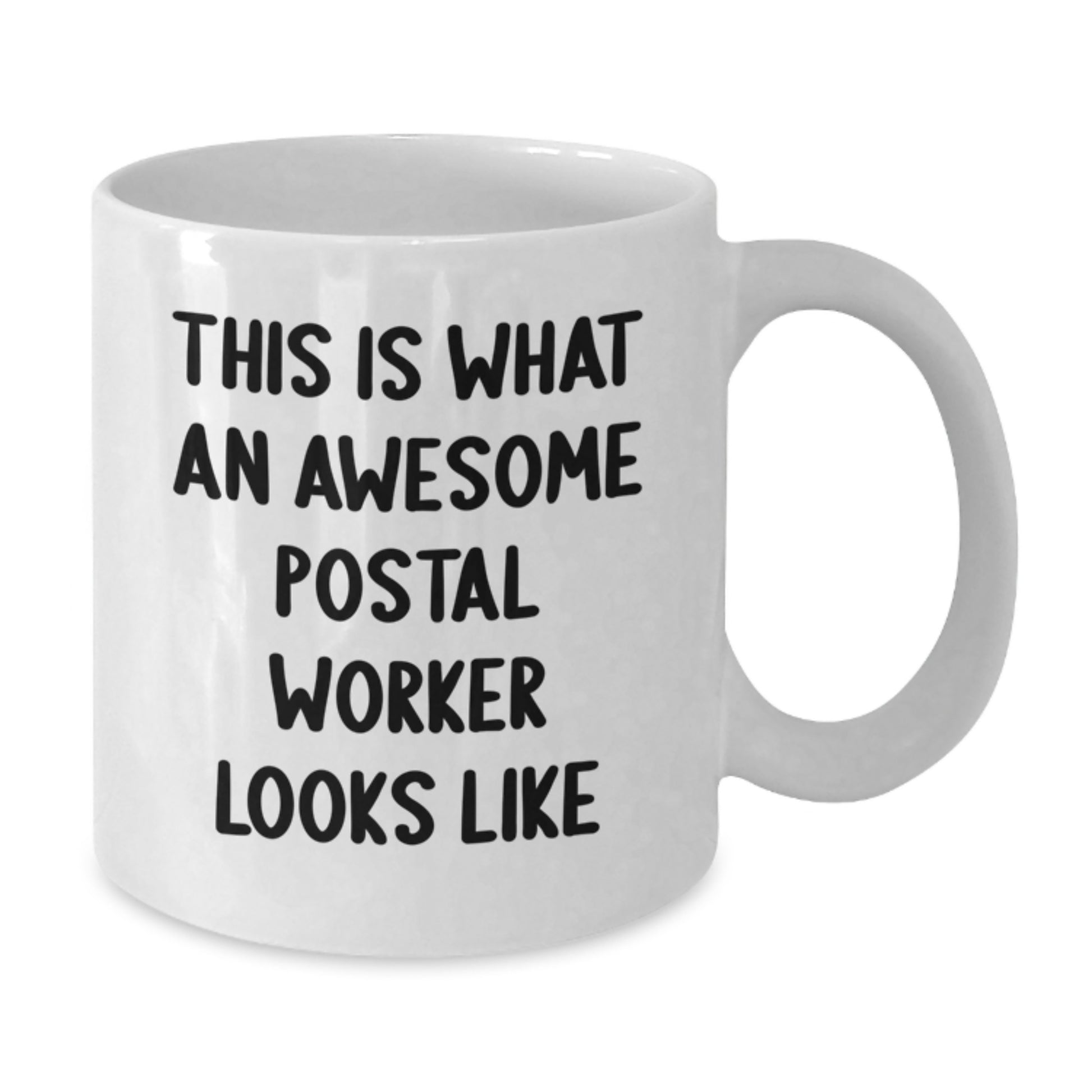 Funny Postal Worker Gifts - White Coffee Mug, 'This Is What An Awesome Postal Worker Looks Like' - Gifts from Friends, Coworkers - Birthday Unique - Additional