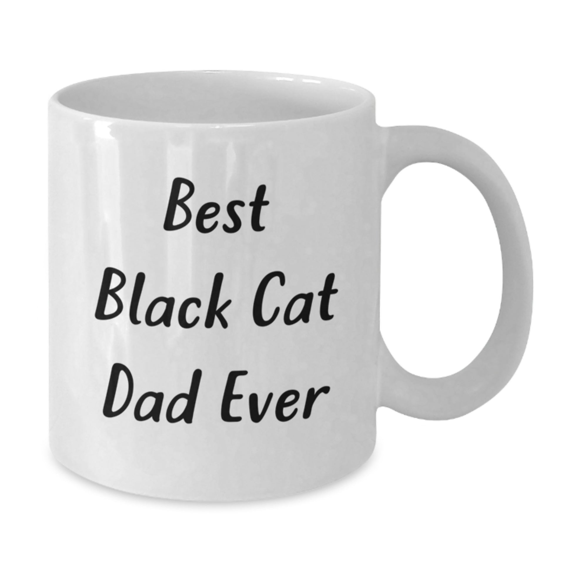 Funny Black Cat Dad Gifts for Men, Best Black Cat Dad Ever White Coffee Mug, Birthday Unique Gifts from Family, Friends, or Coworkers - Additional