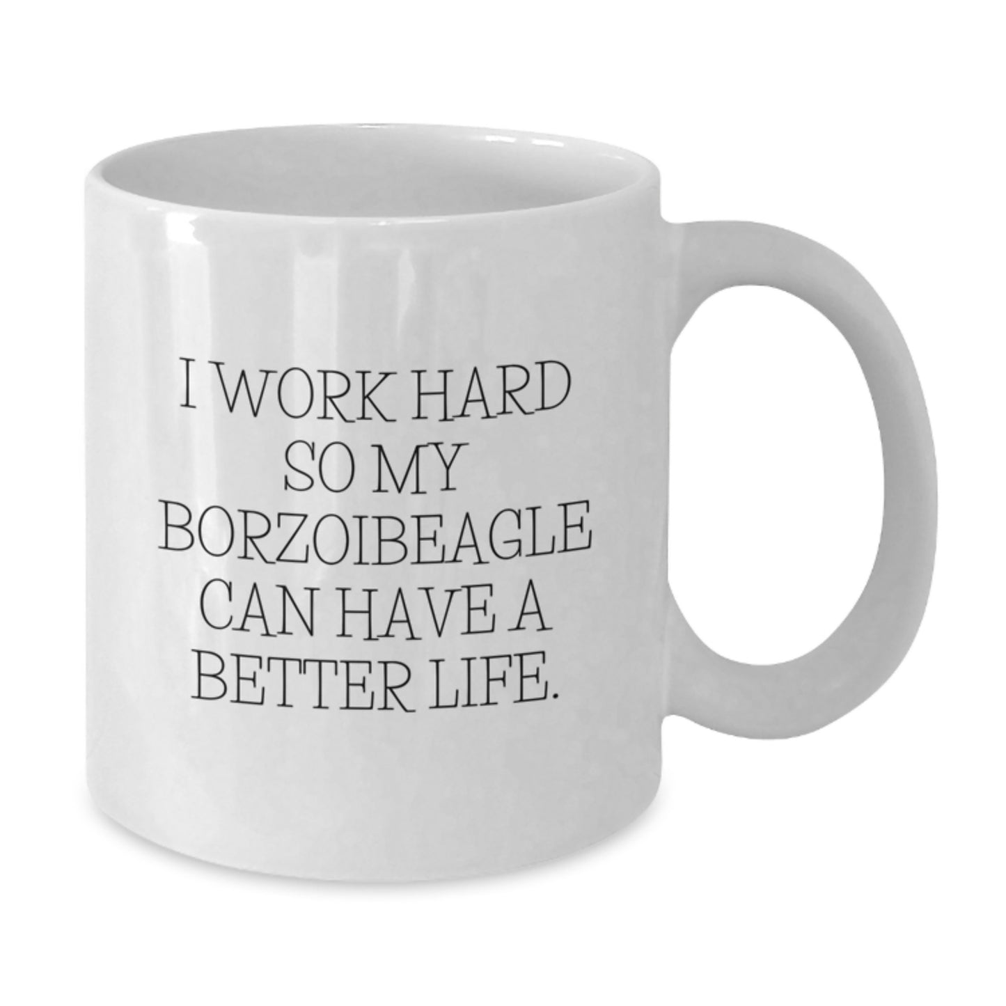 Borzoi Dog Lovers Gifts from Family to Friends, White Coffee Mug for Graduation with Inspirational Quote - Additional