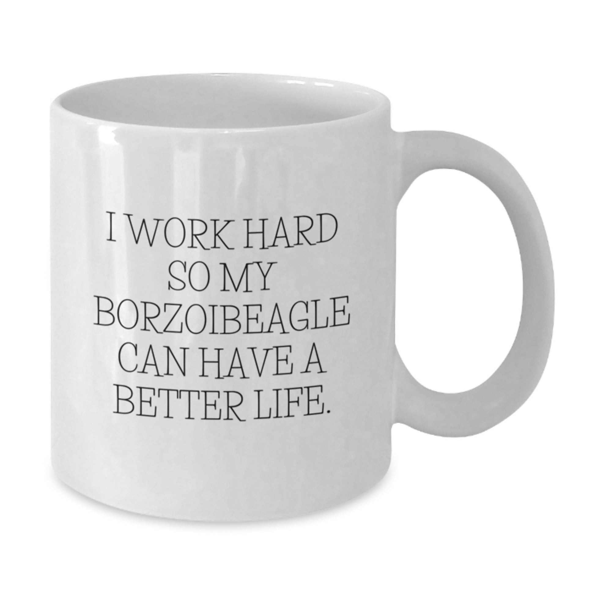 Borzoi Dog Lovers Gifts from Family to Friends, White Coffee Mug for Graduation with Inspirational Quote - Additional