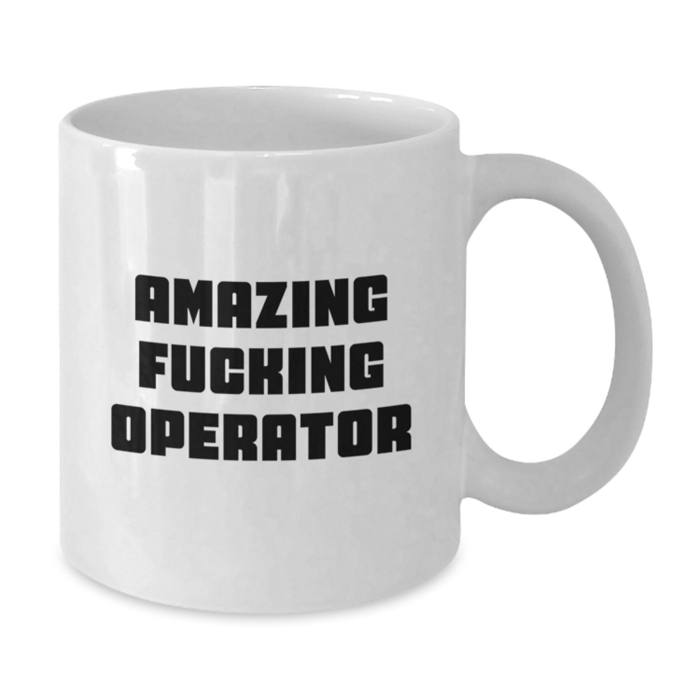 Funny Operator Gifts for Men from Friends, White Coffee Mug, Amazing 'F--king Operator' Quote, Christmas Unique Presents - Additional