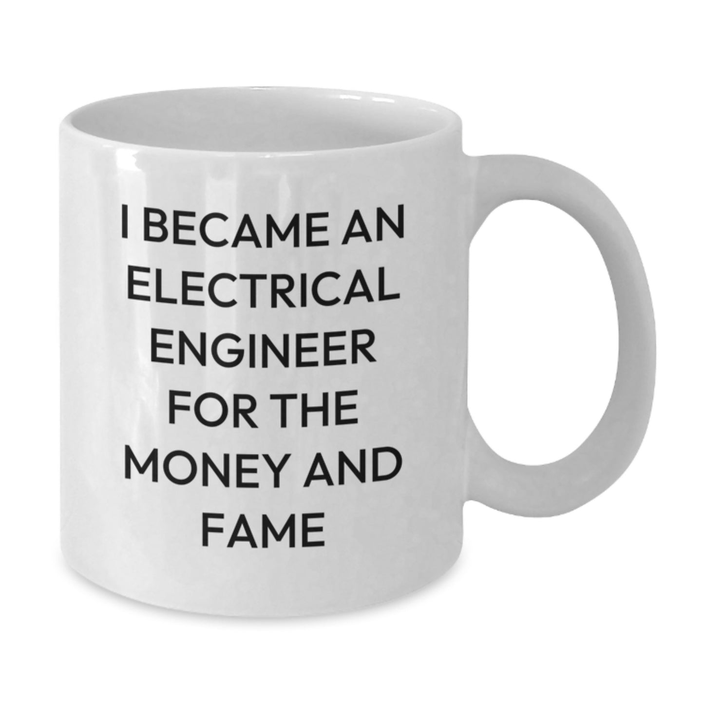 Funny Gifts for Electrical Engineers, White Coffee Mugs with I Became An Electrical Engineer For The Money And Fame Quote, Christmas Unique Gifts from Men to Electrical Engineer Friends - Additional