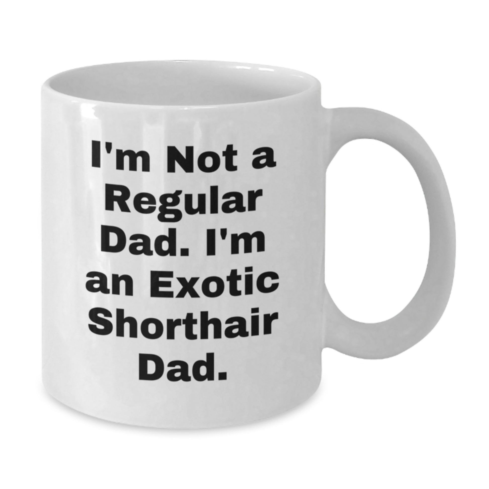 Exotic Shorthair Cat Dad Gifts for Men from Family, Unique White Coffee Mug for Graduation, I'm Not A Regular Dad. I'm An Exotic Shorthair Dad. - Additional