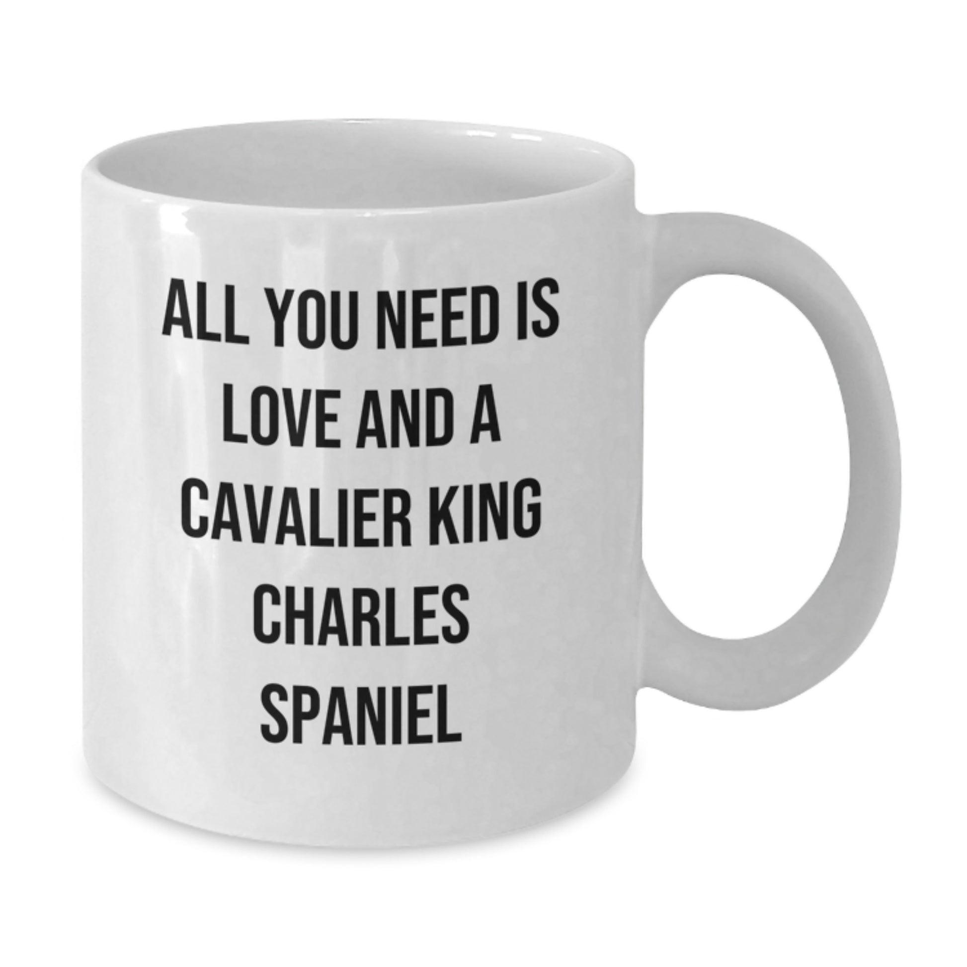Funny Cavalier King Charles Spaniel Dog Lover Gifts from Family to Friends - All You Need Is Love White Coffee Mug for Graduation - Additional