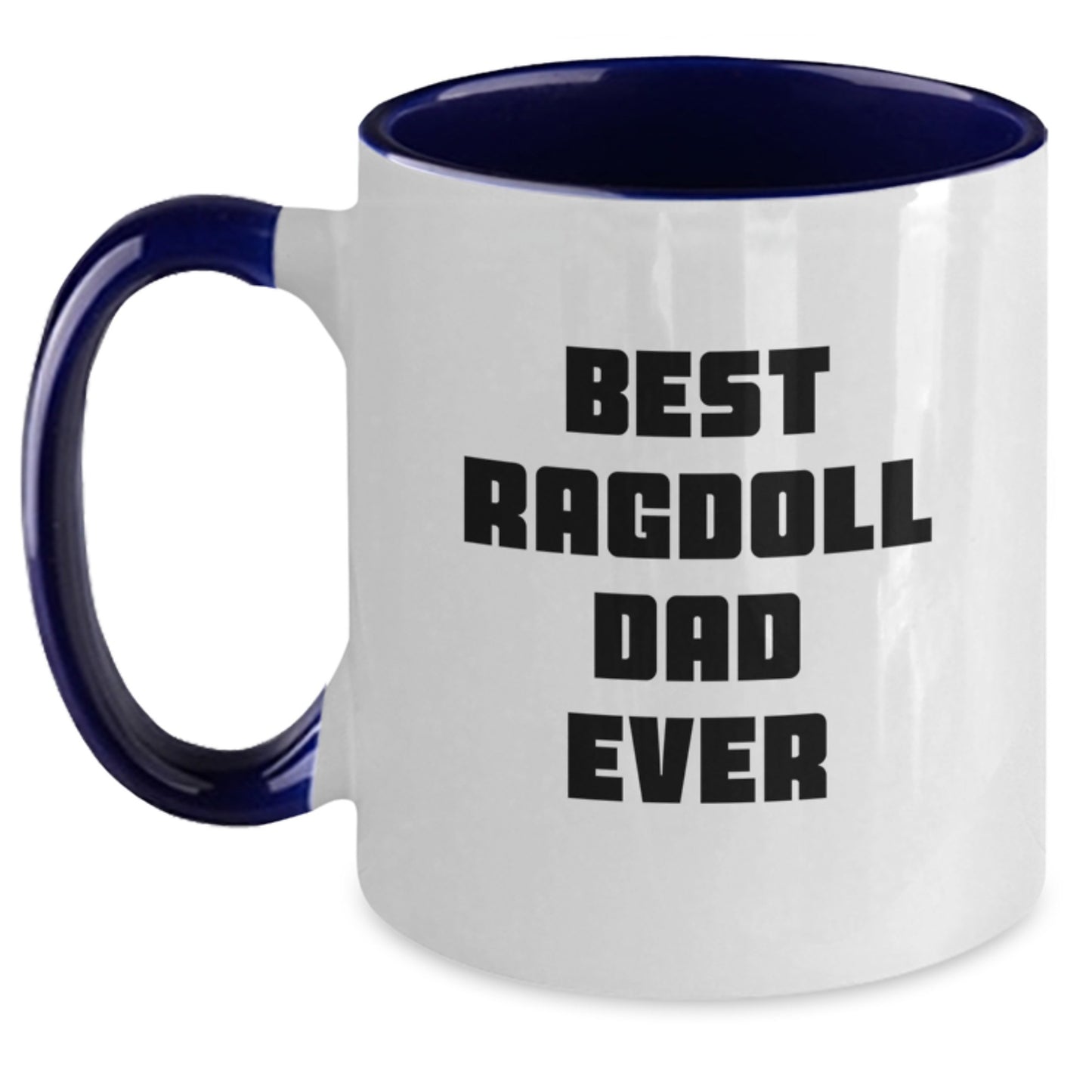 Funny Ragdoll Cat Gifts for Best Ragdoll Dad Ever, Two Tone Coffee Mug, Birthday Unique Gifts from Friends - Main