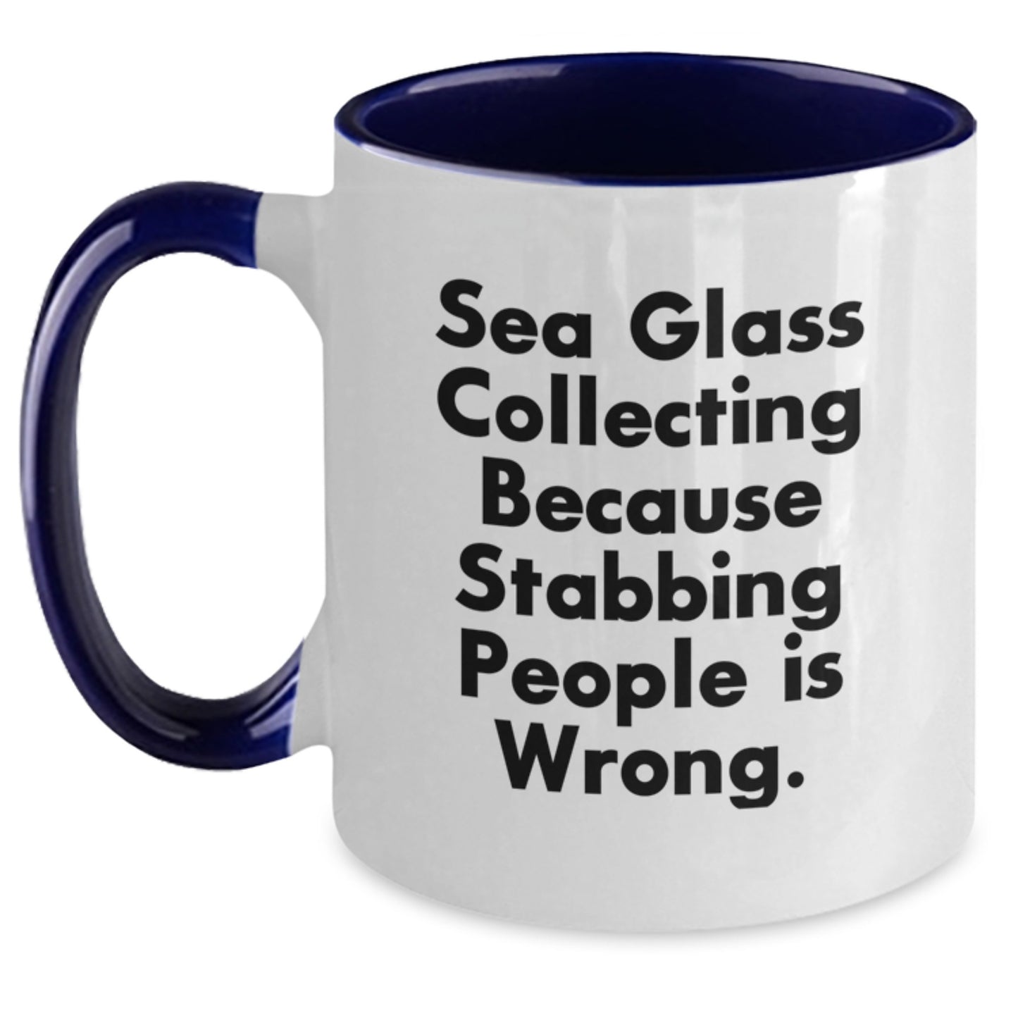 Funny Sea Glass Collecting Gifts for Friends and Family - Two Tone Coffee Mugs with Quirky Quote - Christmas Unique Presents from Buds - Main
