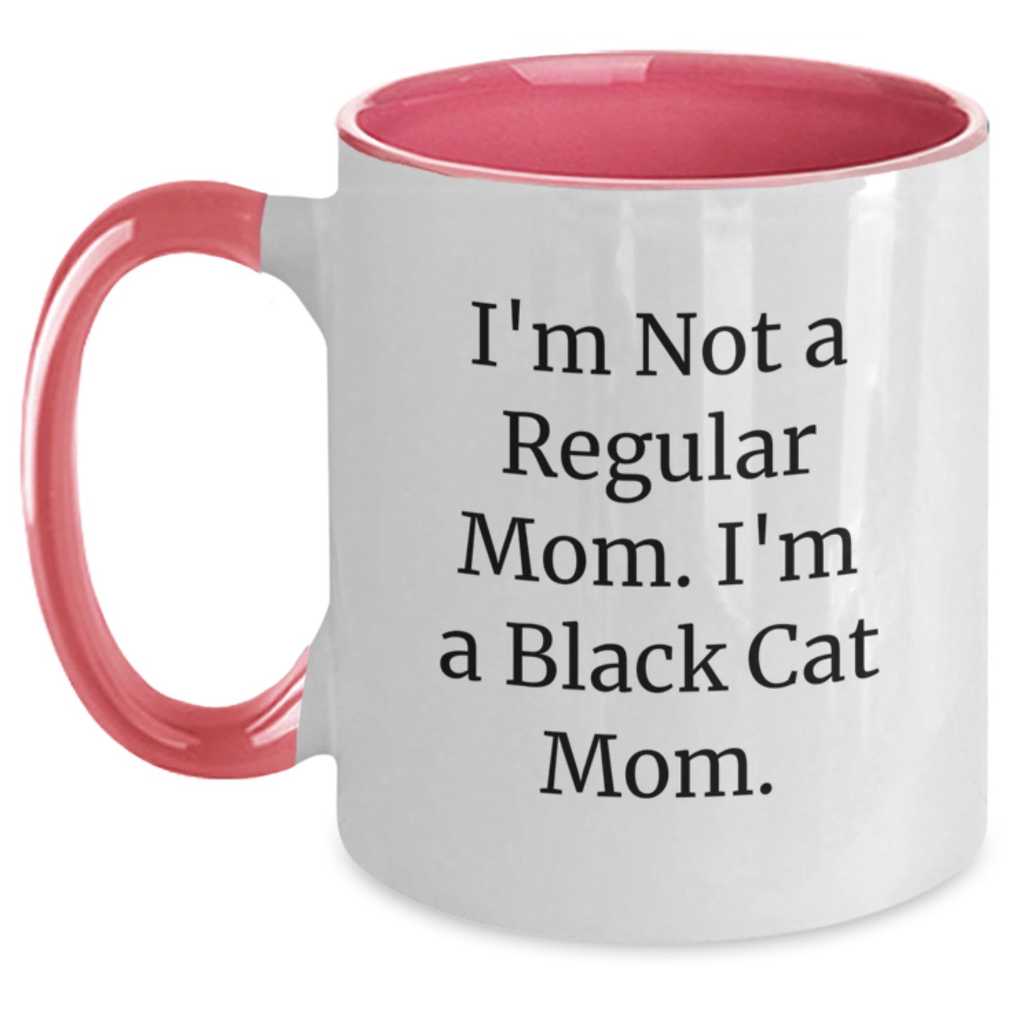 Funny Black Cat Mom Two Tone Coffee Mug Gifts from Women, Gifts for Black Cat Lovers, Graduation Unique Gifts - Main