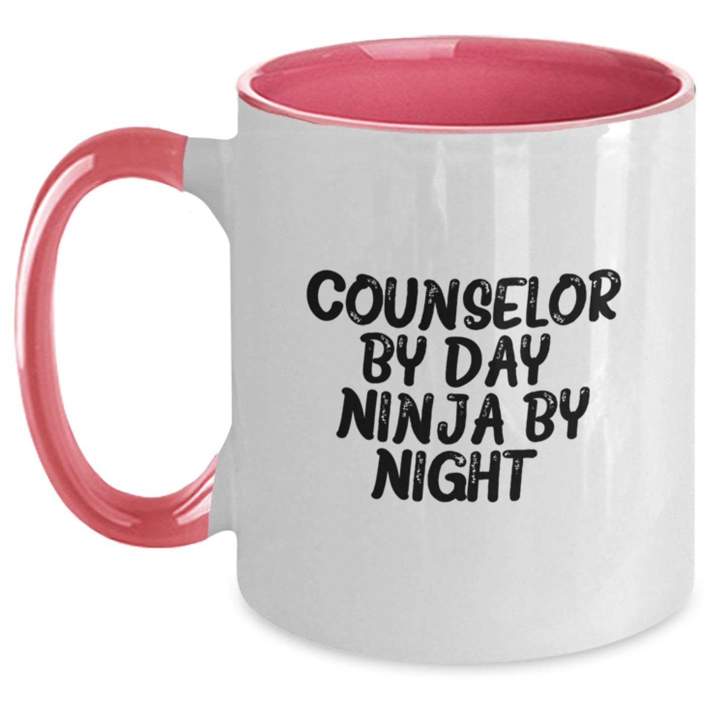 Counselor By Day, Ninja By Night Funny Graduation Gifts from Men to Women Friends and Coworkers - Unique Two Tone Coffee Mug - Main