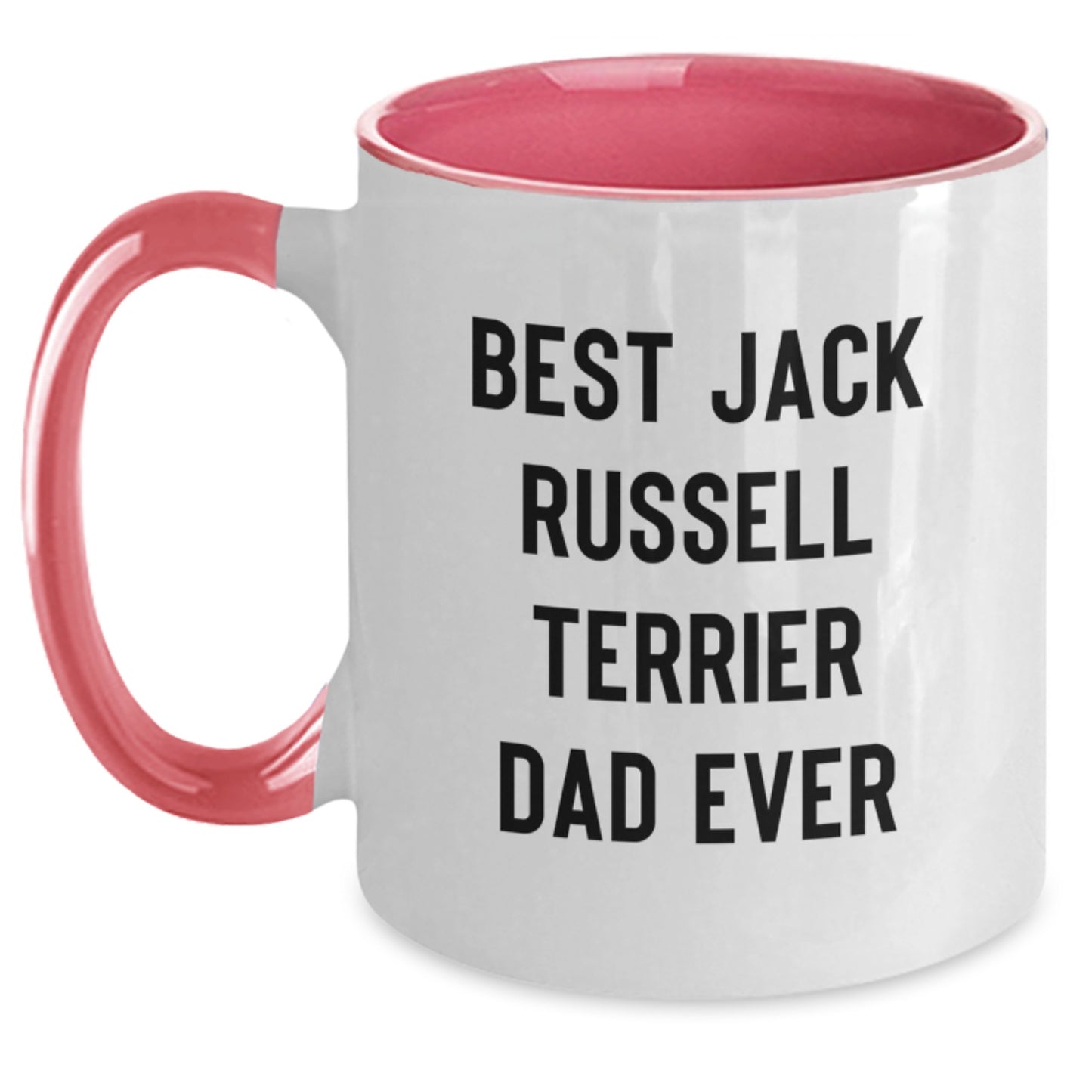 Funny Jack Russell Terrier Dog Dad Gifts for Him from Friends, Family, or Coworkers - Best Graduation Unique Gifts for Men, Funny Two Tone Coffee Mug, 11oz - Main