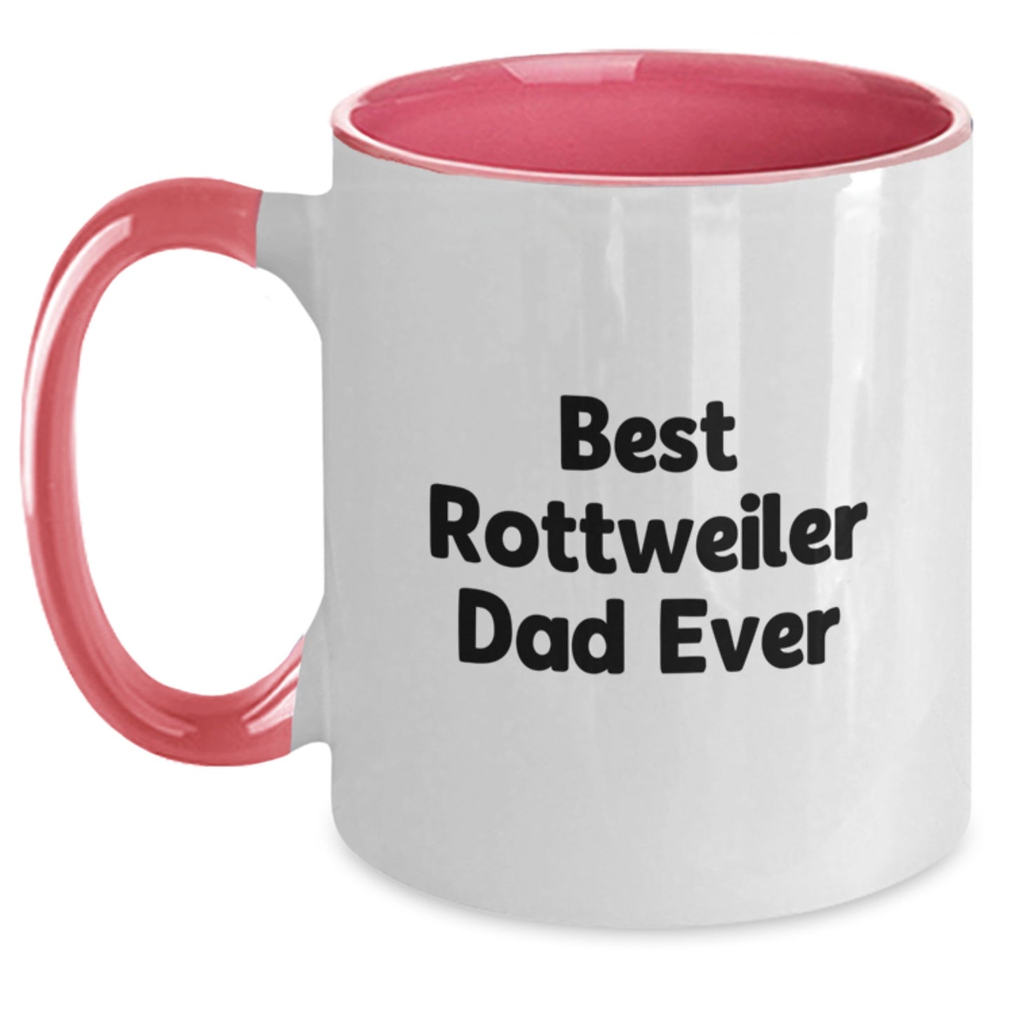 Rottweiler Dog Lovers Funny Best Dad Gifts from Friends and Family for Birthday Unique Two Tone Coffee Mugs - Main