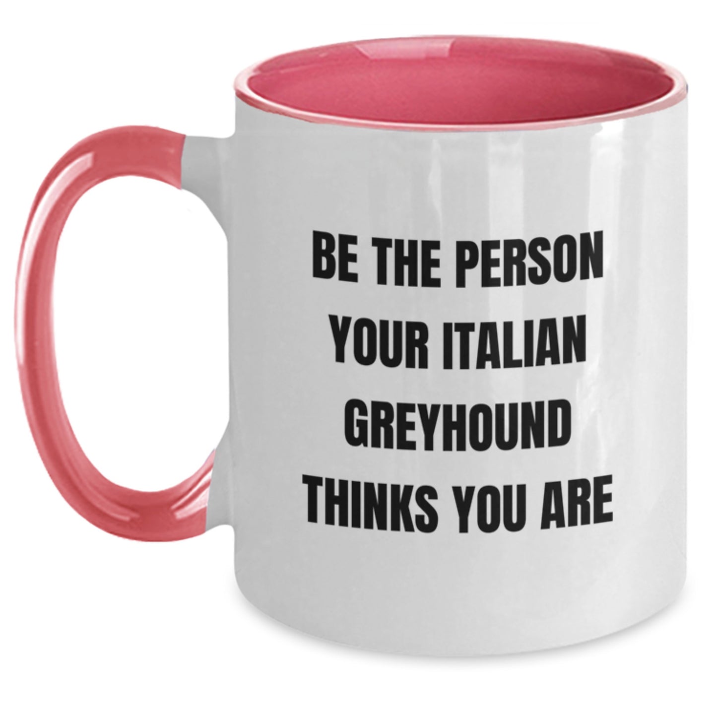 Funny Italian Greyhound Dog Gifts for Men from Friends on Birthday, Unique Two Tone Coffee Mug - Main