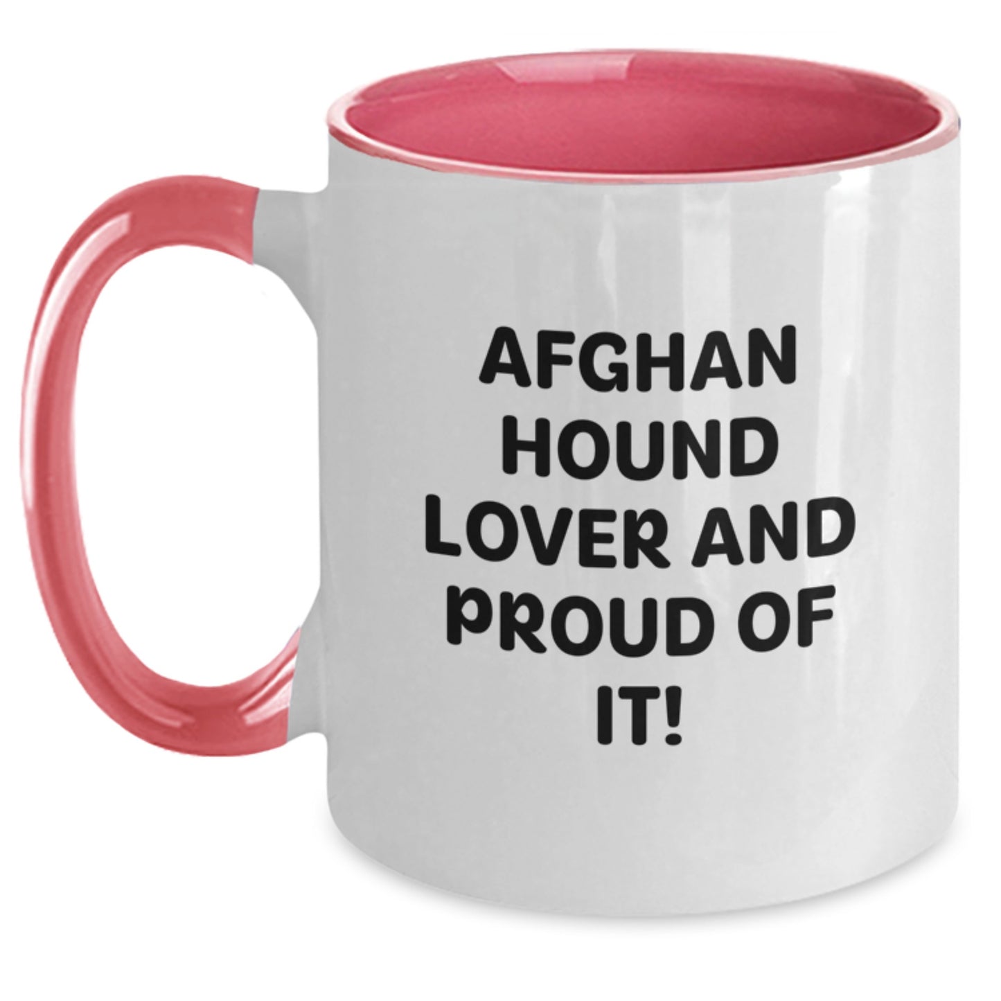 Funny Afghan Hound Dog Lover Gifts from Friends, Birthday Unique Afghan Hound Dog Mug, Two Tone Coffee Mug for Afghan Hound Dog Enthusiasts, Gift for Afghan Hound Dog Owners - Main