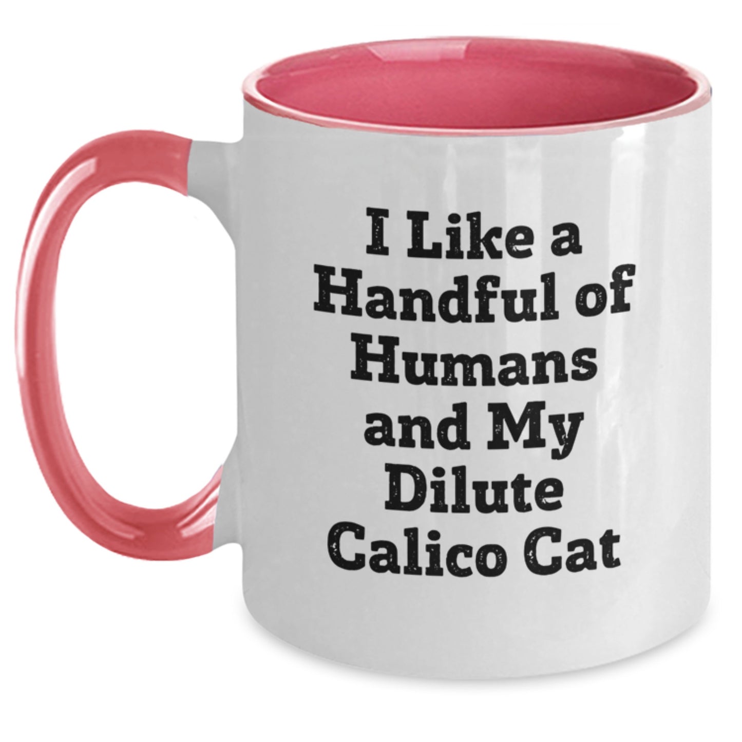 Dilute Calico Cat Funny Quote Gifts from Friends for Dilute Calico Cat Lovers Two Tone Christmas Coffee Mugs - Black and White - Main