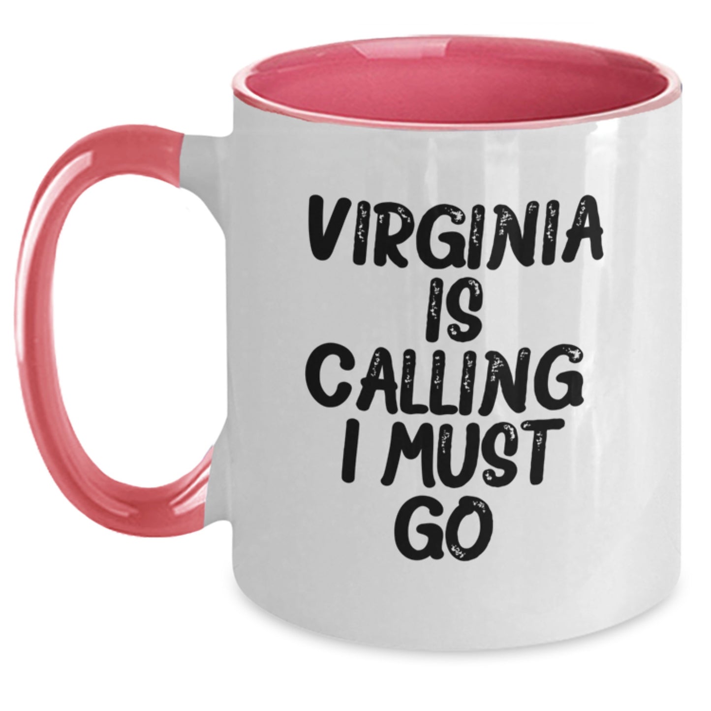 Virginia Gifts - Two Tone Coffee Mug - 'Virginia Is Calling. I Must Go.' Funny Graduation Mugs from Friends to Family - Main