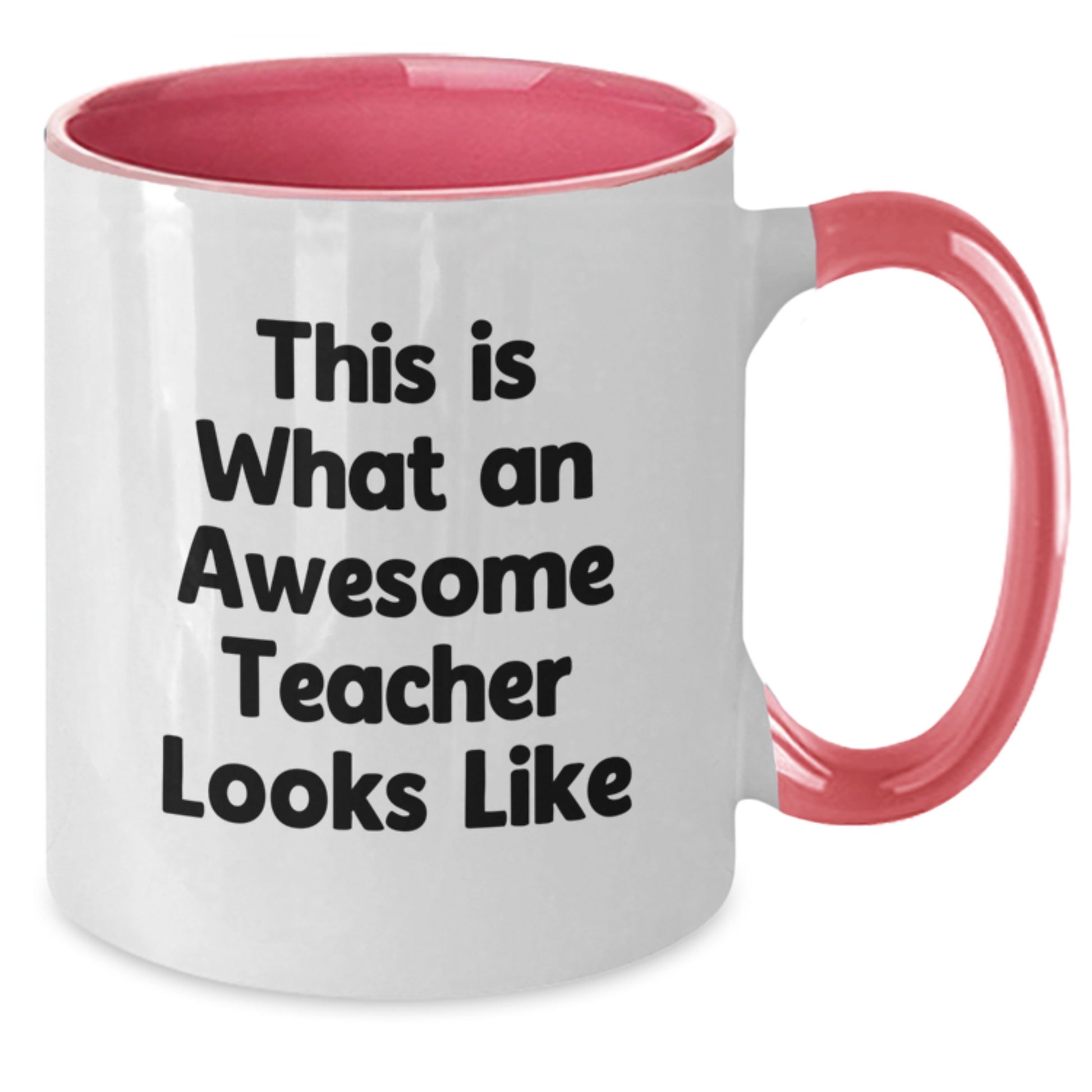 Funny Teacher Gifts from Friends - This Is What An Awesome Teacher Looks Like Two Tone Coffee Mug for Graduation, Teacher Appreciation, or Just Because - Additional